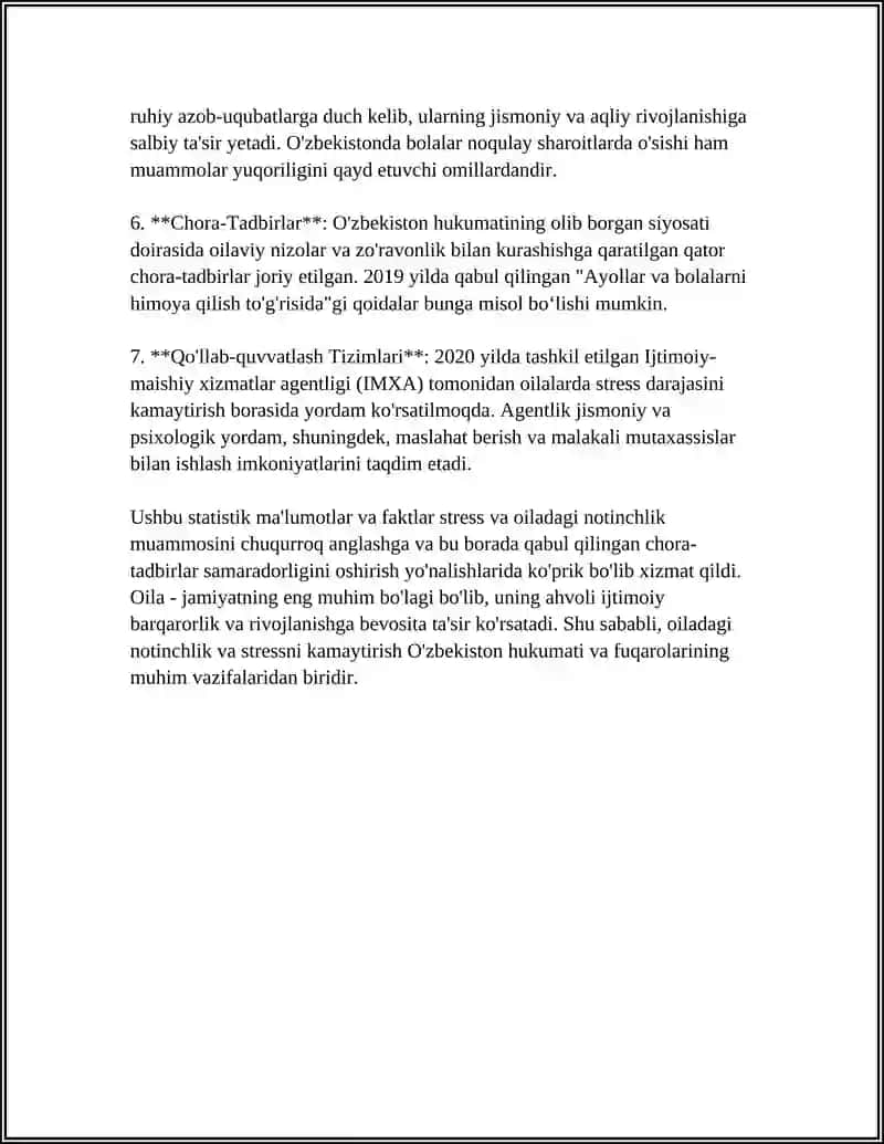 OILADAGI NOTINCHLIKNING O’QUVCHILARNING RUXIY HOLATIGA TASIRI 4