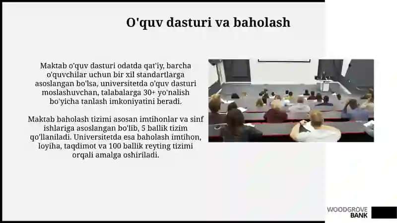 Differences between School and University 4