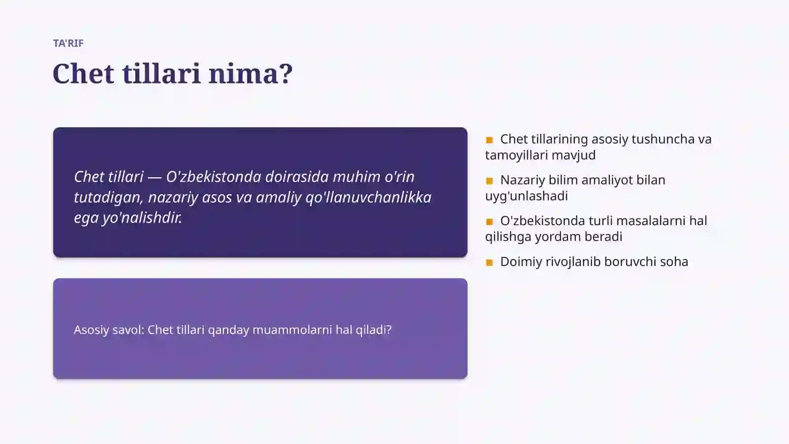 Chet tillari Ekologik jihatlari 4