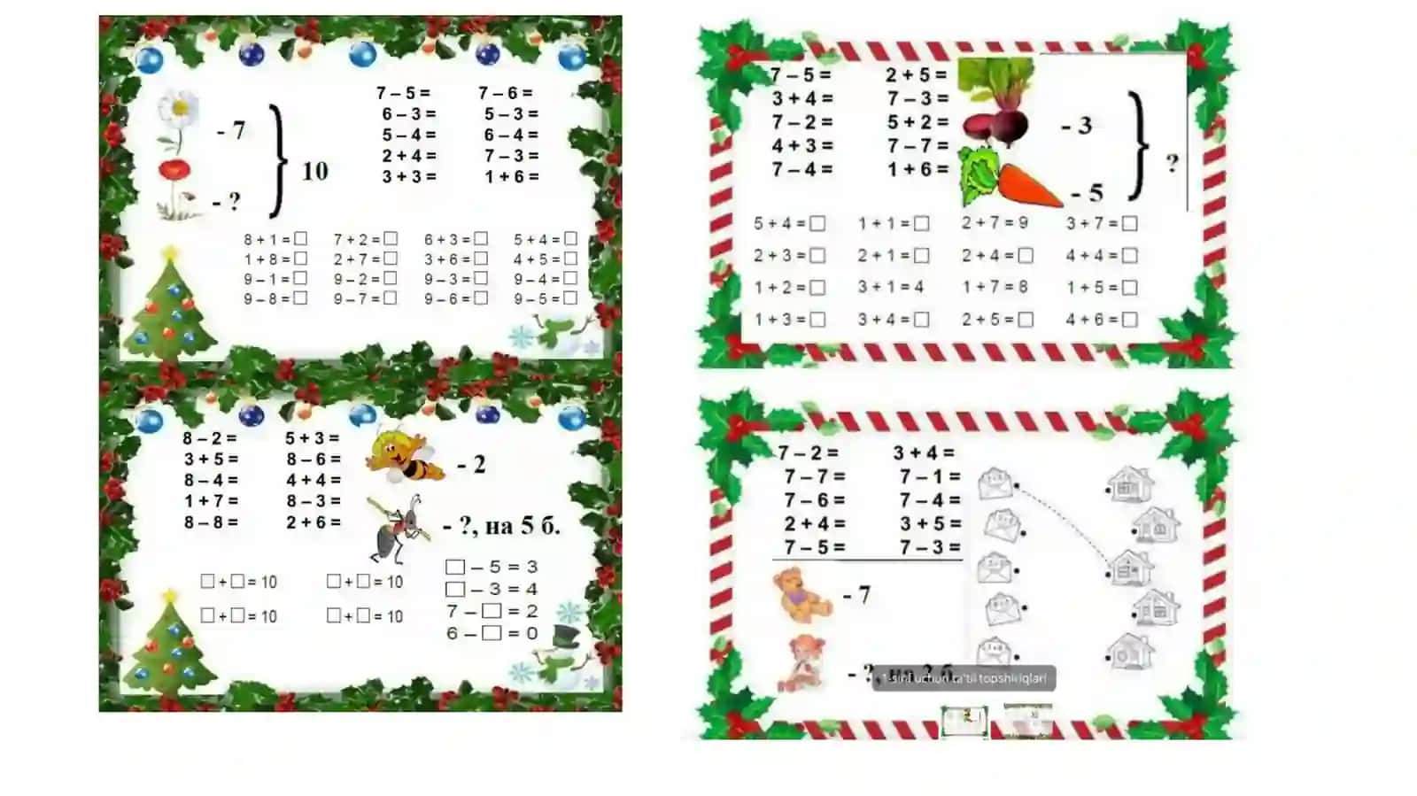 Boshlang‘ich sinflarda sonlarni nomerlash,tayyorgarlik davrlari. Daftar bilan ishlash metodikasi.1-sinf matematika darsligi o‘quv materiallarini o‘rganish 4