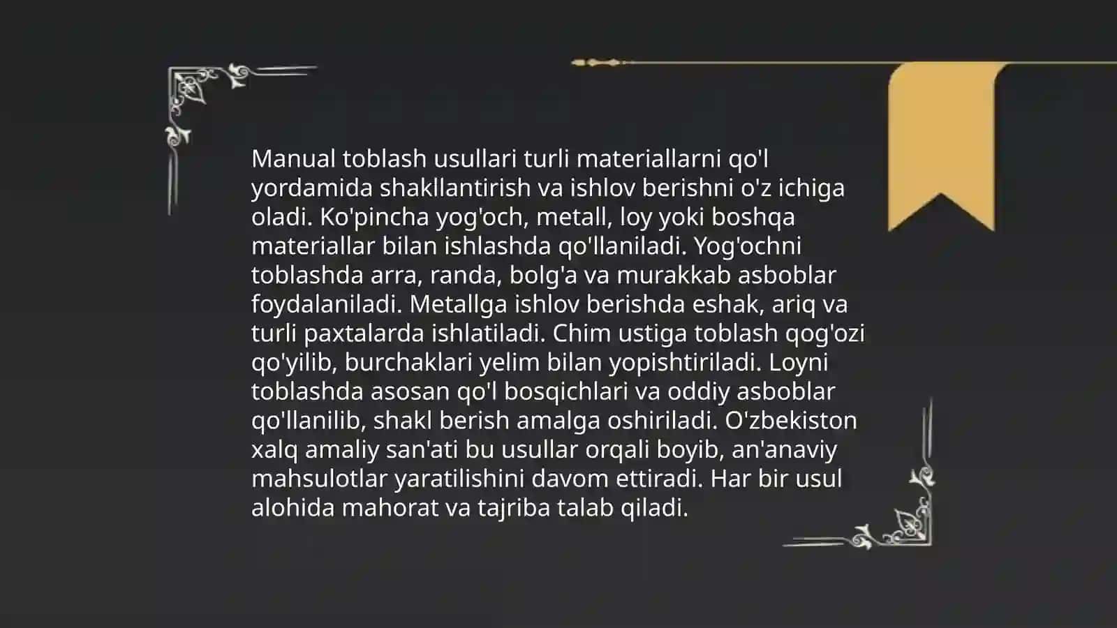Toblash usulları 4