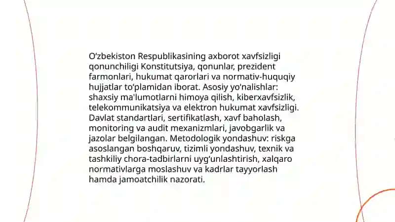 Axborot xavfsizligi taminlashning huquqiy metodologik asoslari 4