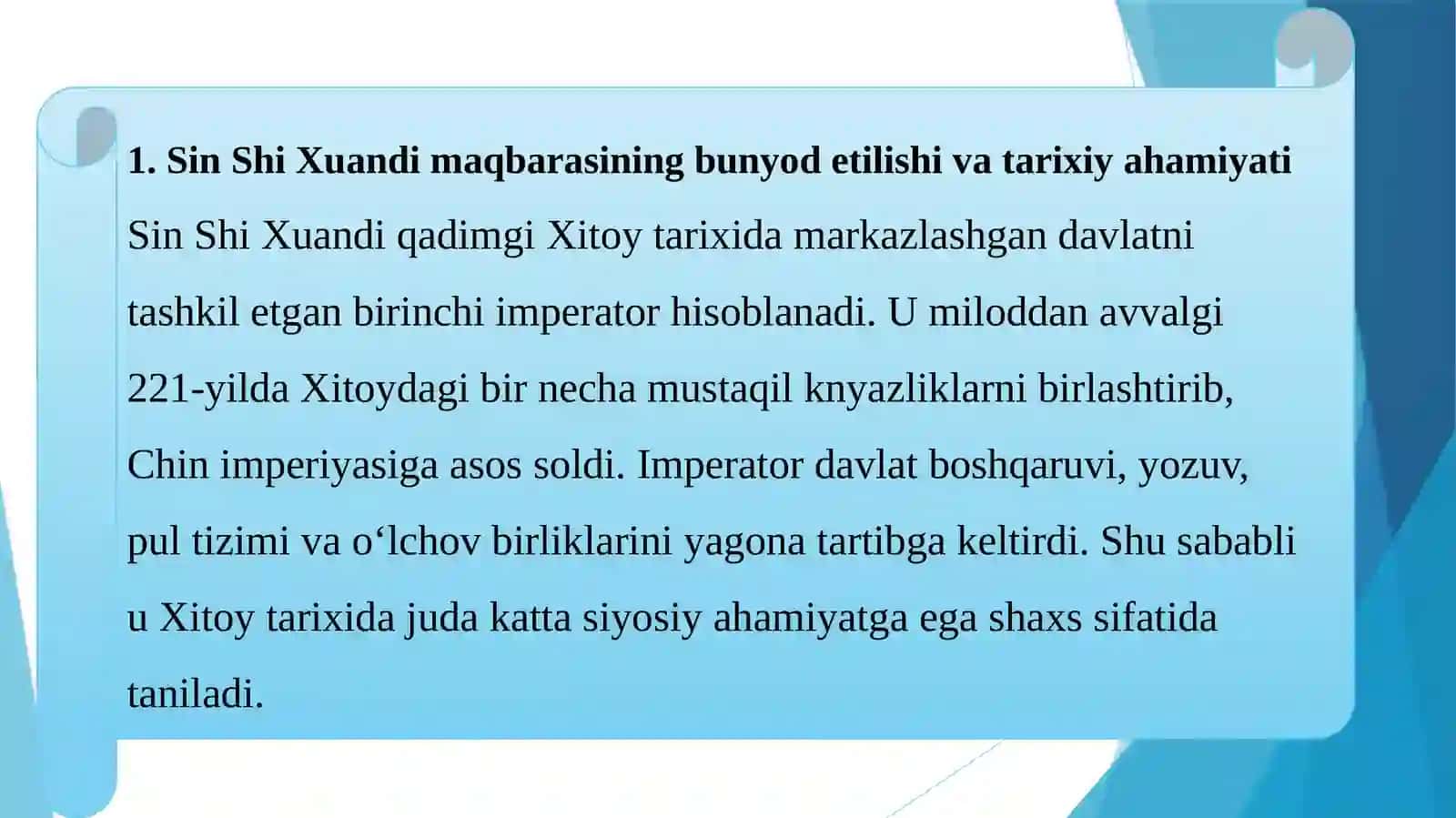 Sin Shi Xuandi maqbarasining o‘rganilishtari va tarixi va arxeologiyasi 4