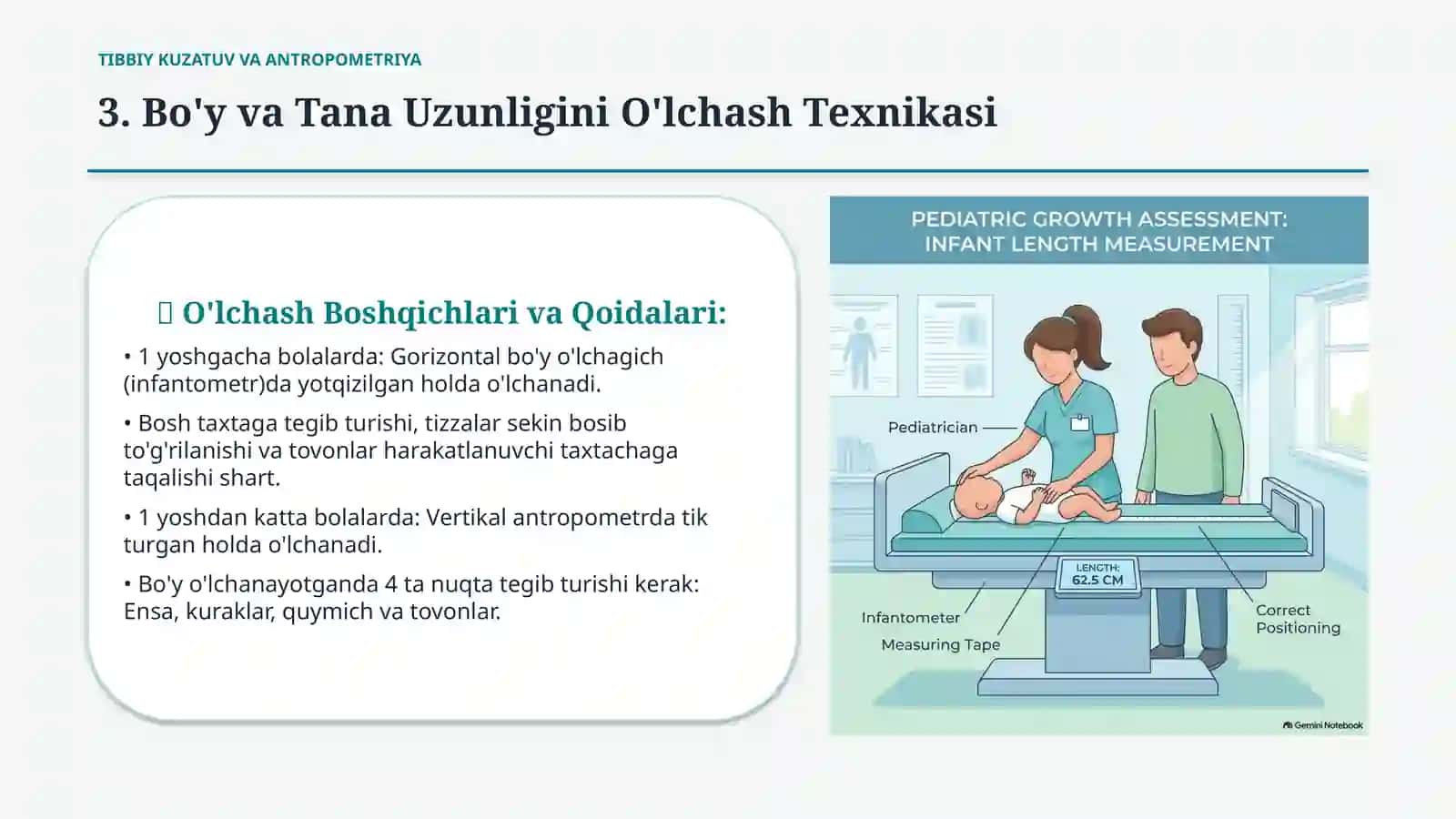 Tibbiy kuzatuv va antropometrik o‘lchovlar — 15 slayd 4