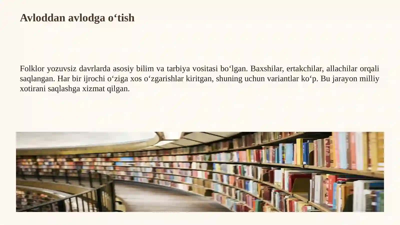 O‘ZBEK XALQ OG‘ZAKI IJODI VA UNING JANRLARI 4