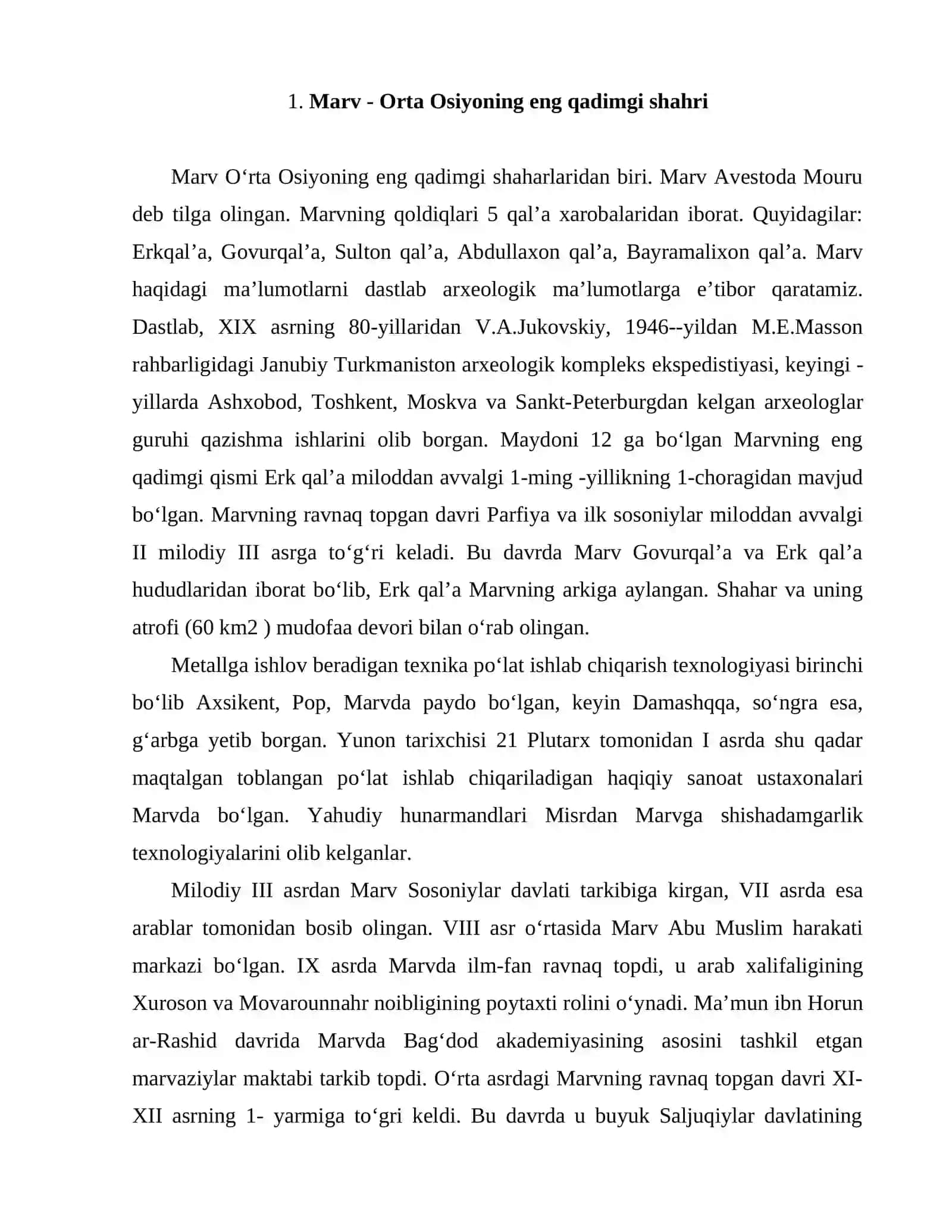 Turkmanistonda arxeologik komleks ekspeditsiyalarining tadqiqotlari 4