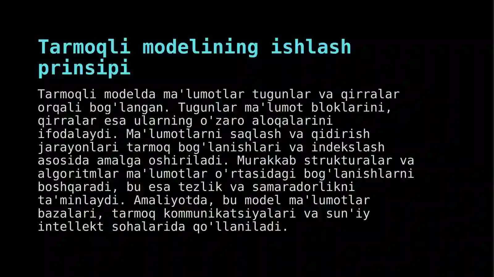 Tarmoqli maʼlumot modeli 4