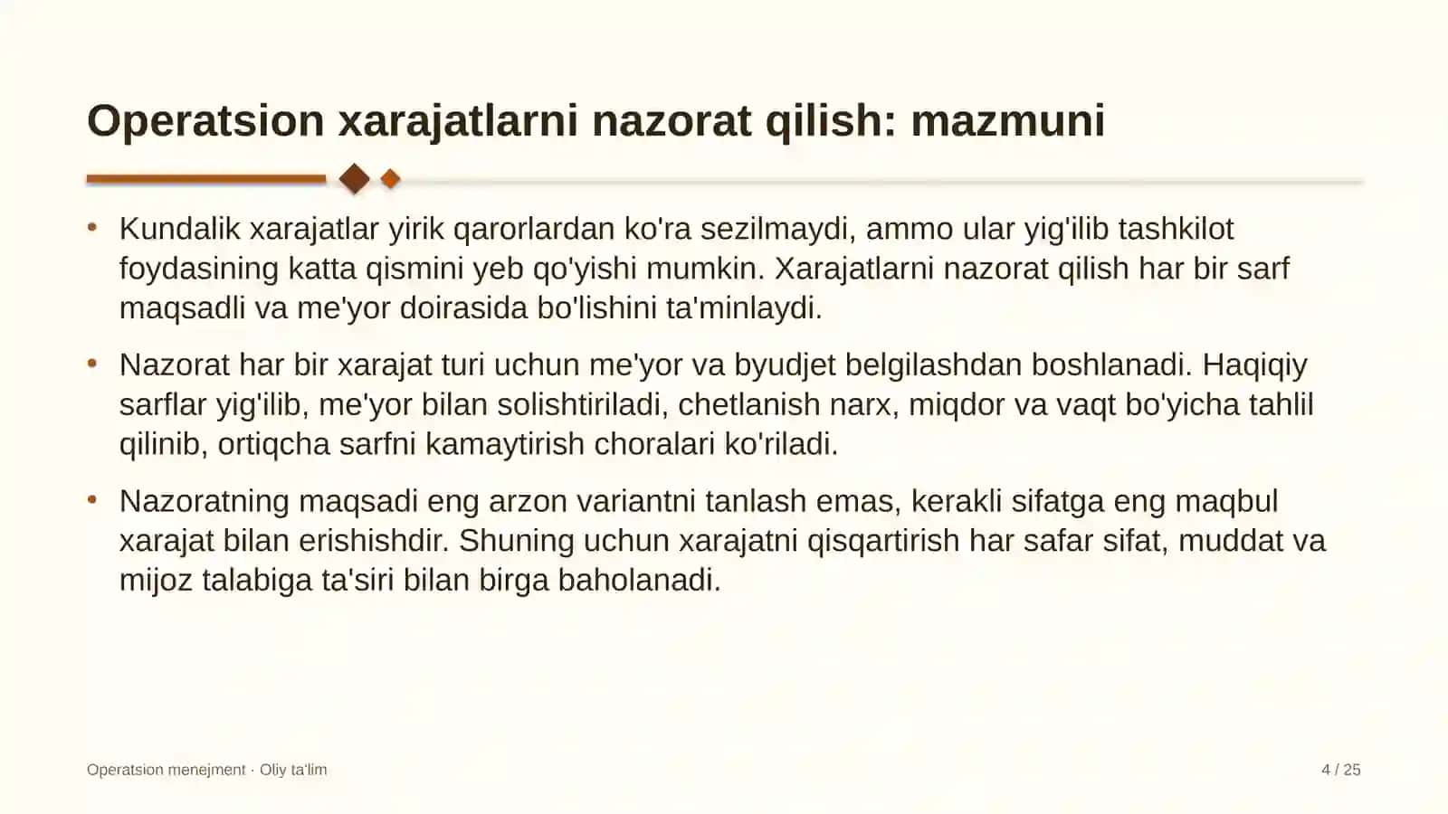 dorixonalarda operatsion xarajatlarni nazorat qilish 4755 4
