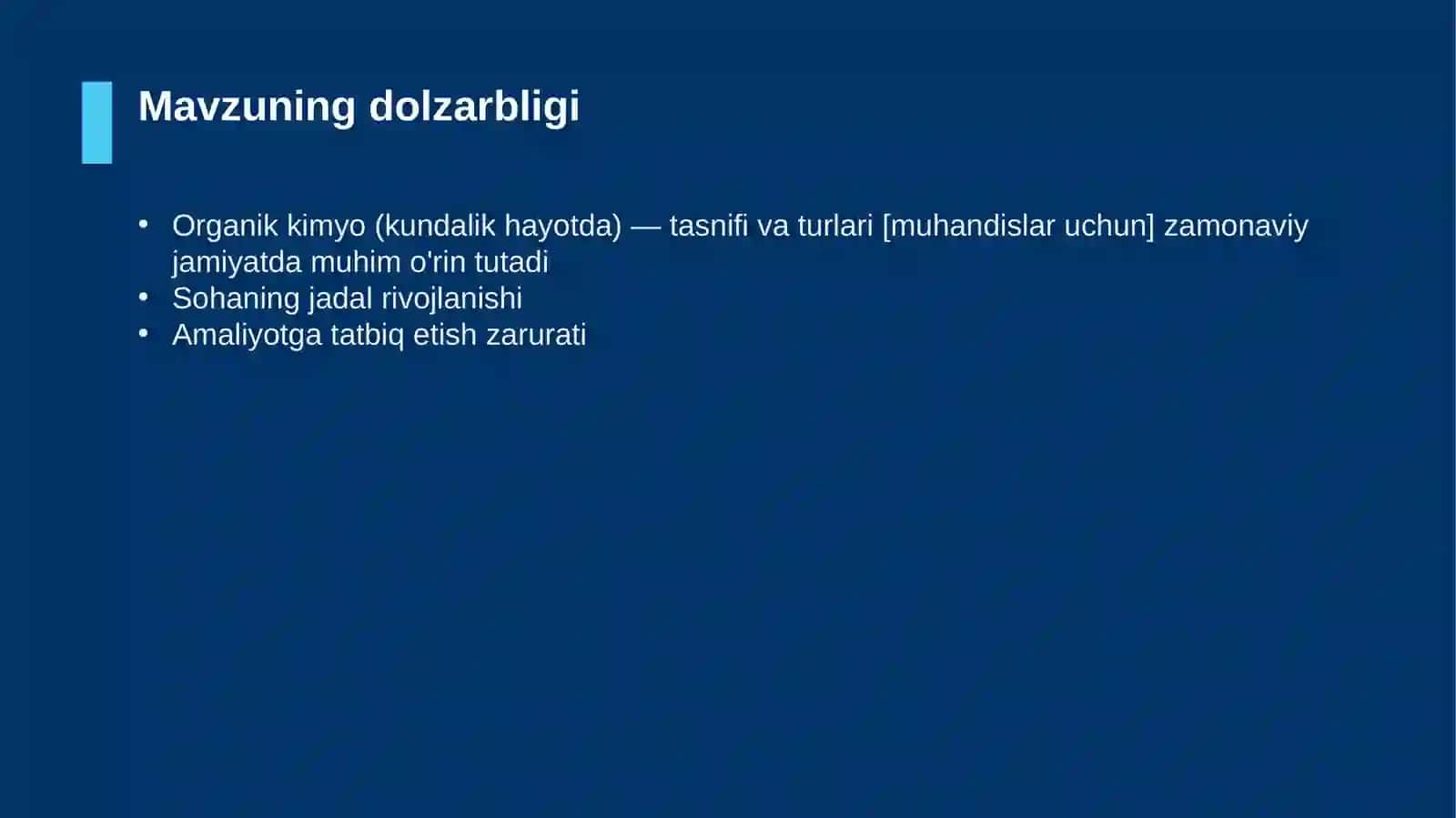 Organik kimyo (kundalik hayotda) — tasnifi va turlari [muhandislar uchun] 4