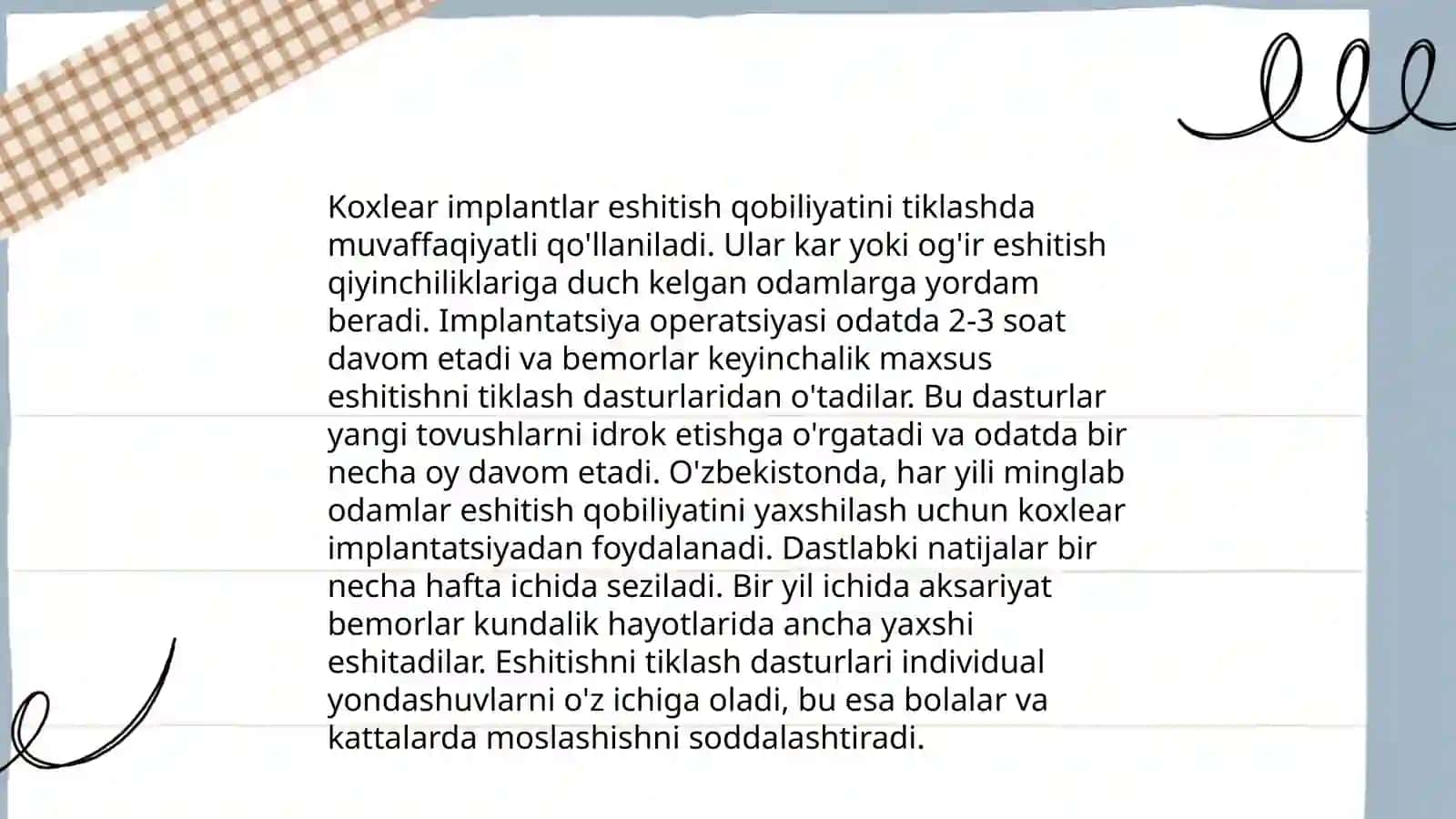Koxlear implantli bolalar bilan logopedik ishning nazariy asoslari 4