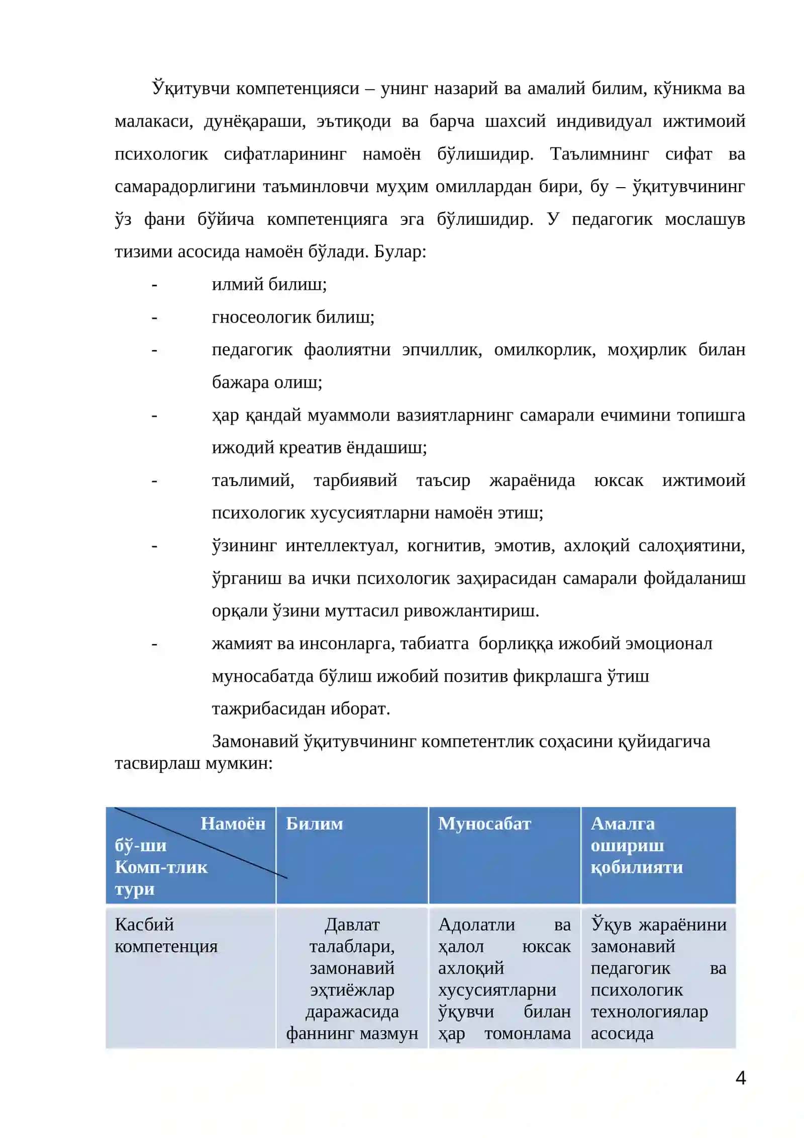 Педагогнинг компетентлигининг психологик жиҳатлари 4