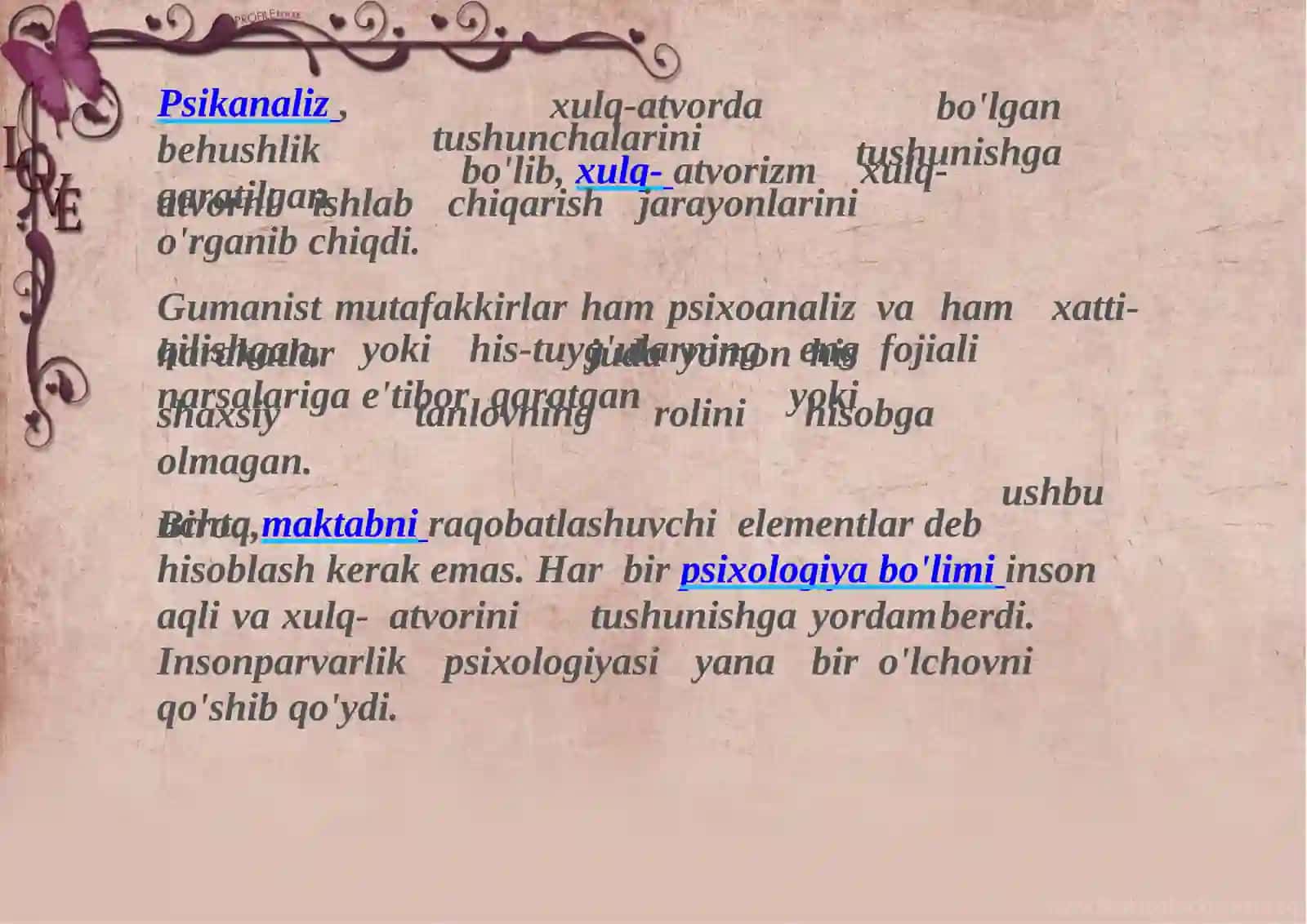 Gumanistik Psixologiyaning asosiy tushunchalari 4