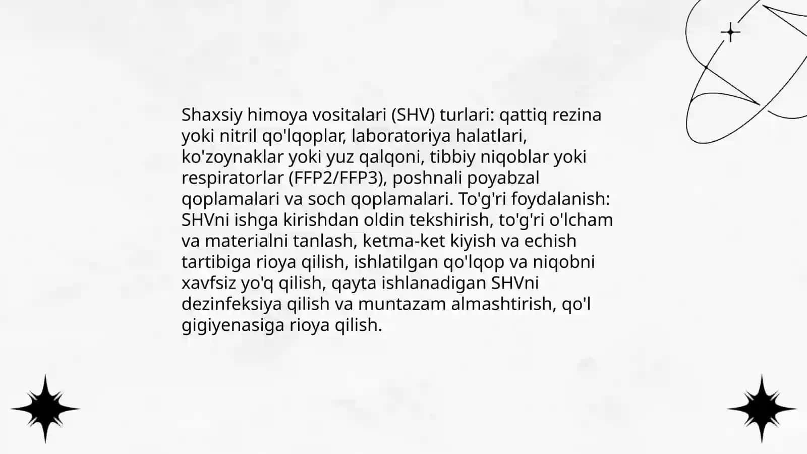 Labaratoriya xodimlarining biomaterial bilan ishlashda himoya choralari 4