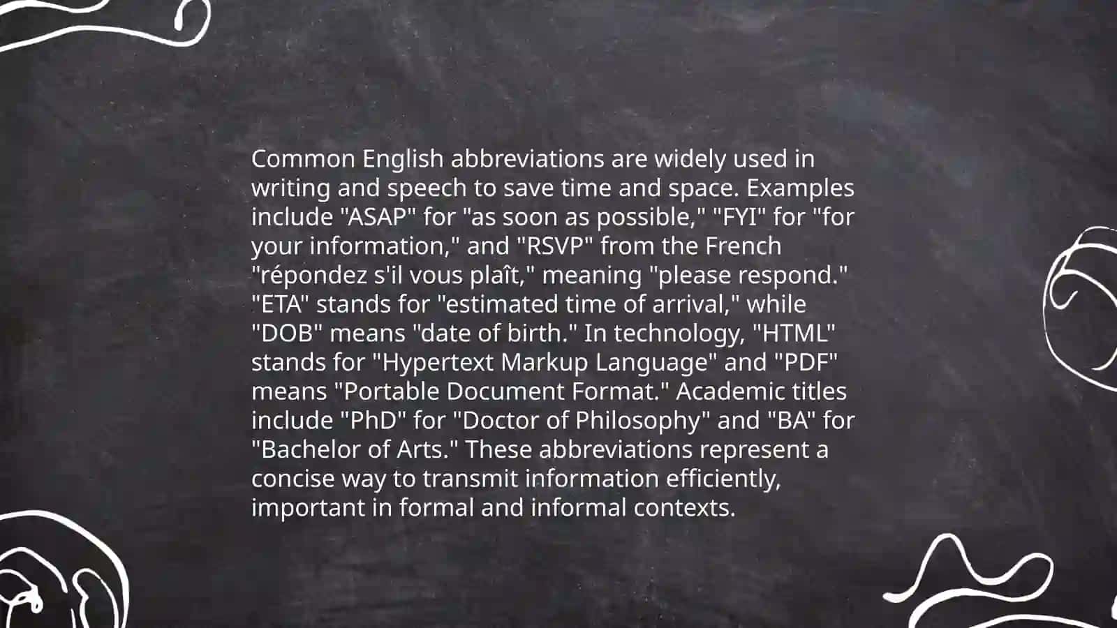 Presentation about abbreviations 4