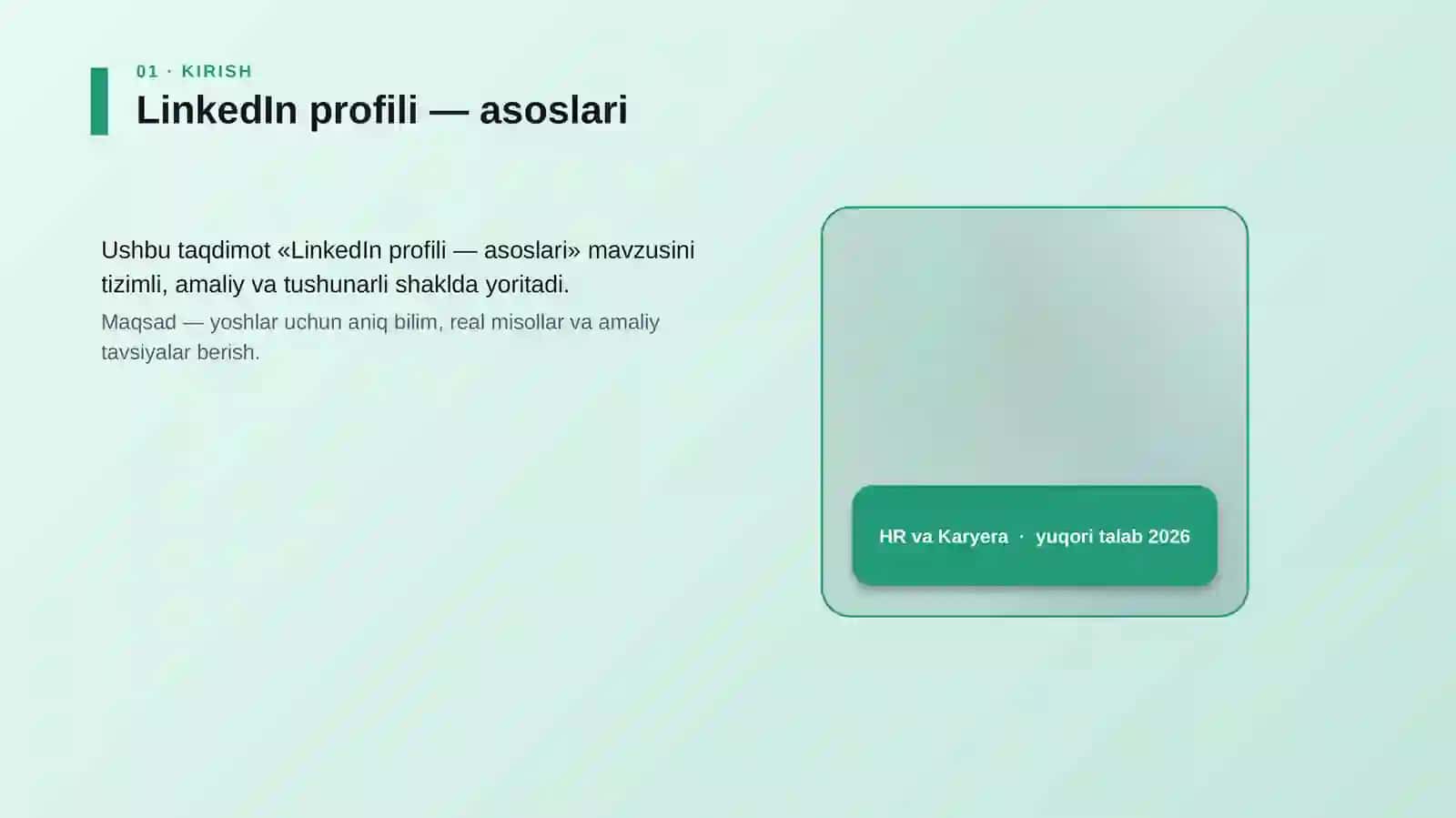 LinkedIn profili — asoslari 4