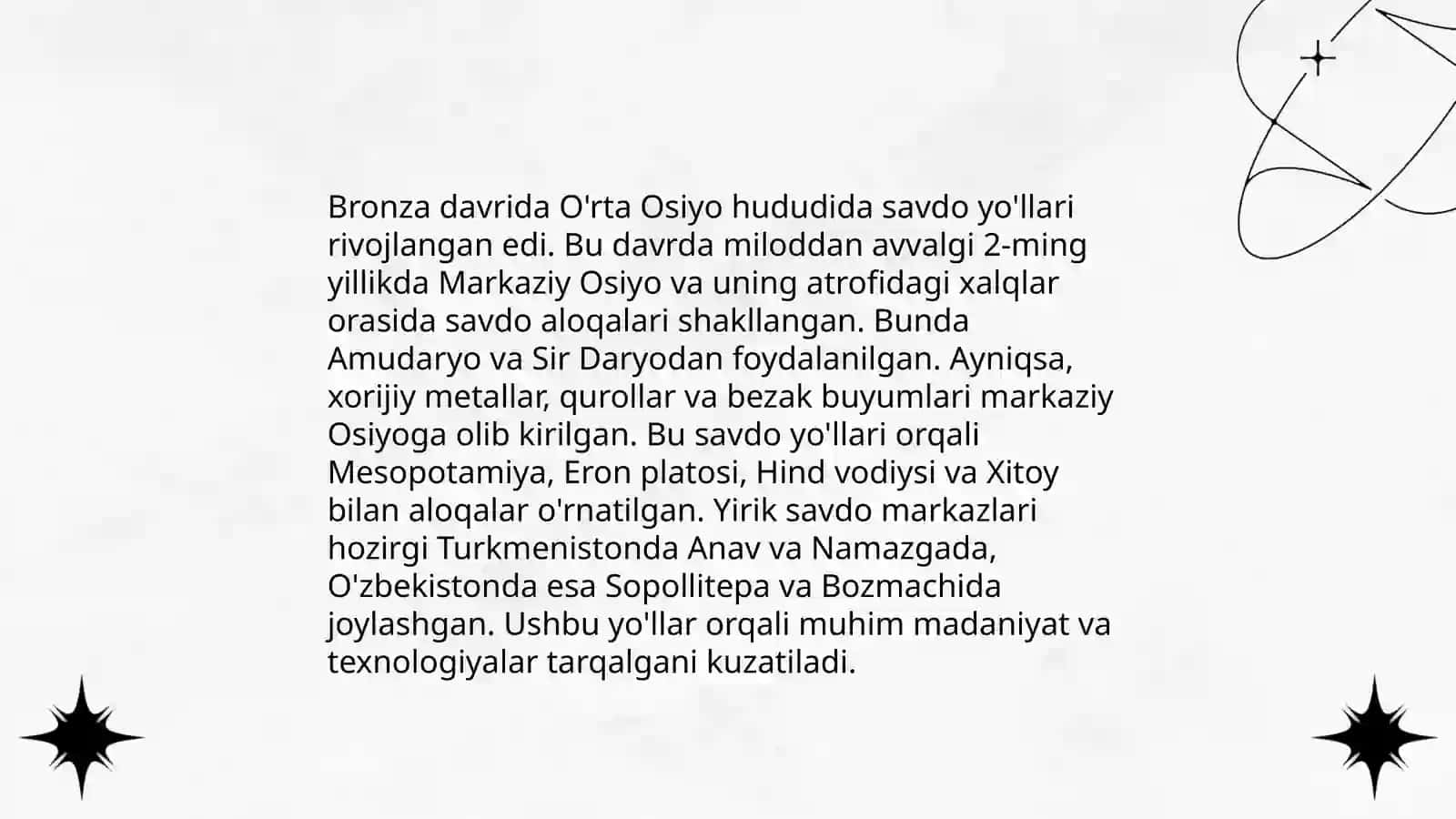 O'rta Osiyo bronza davrida 4