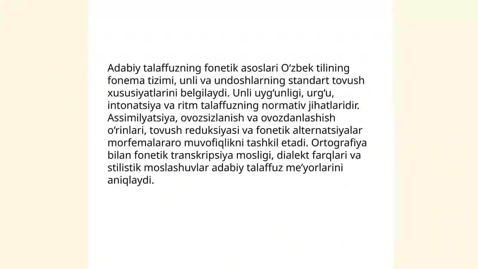 O’zbek adabiy tilining talaffuzi me’yerlari 4