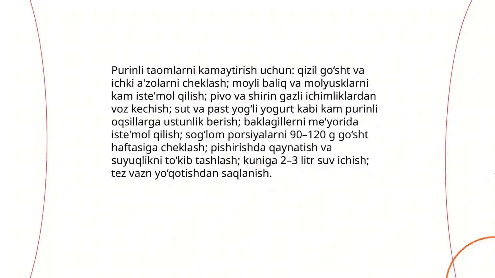 Podagra va semizlikni bartaraf etuvchi vositalar 4