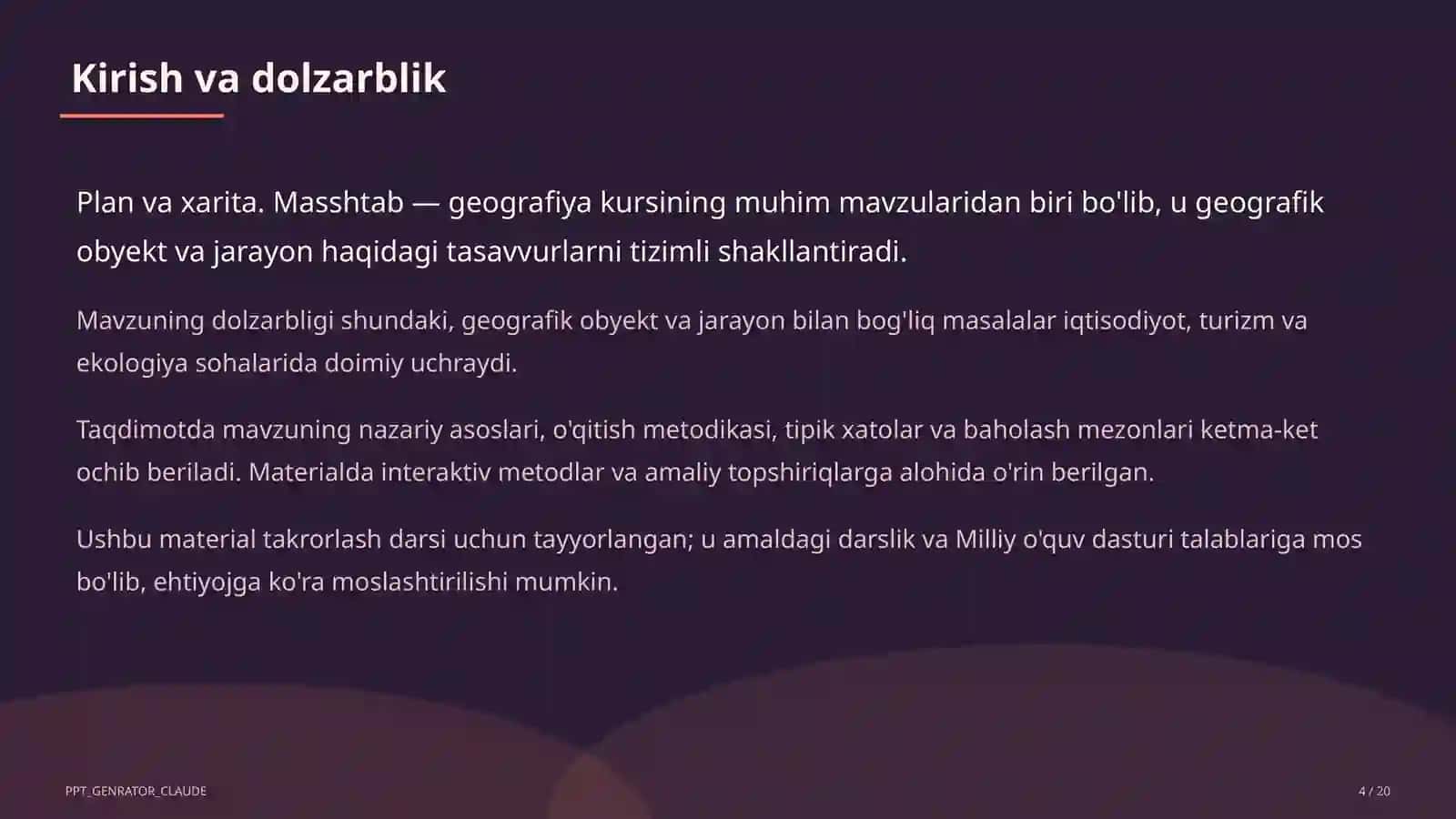 Plan va xarita. Masshtab (5-sinf) 4