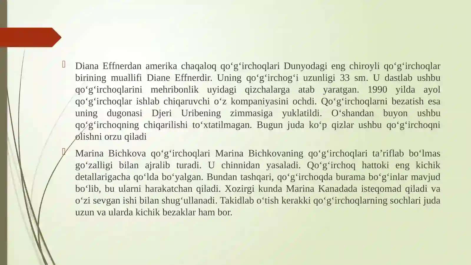 5-Mavzu:Maktabgachayoshdagi bolalarni qo‘g‘irchoq teatri personajlarini yasash orqali badiiy-ijodiy qobiliyatlarini shakllantirishning tarbiyaviy ahamiyati 4