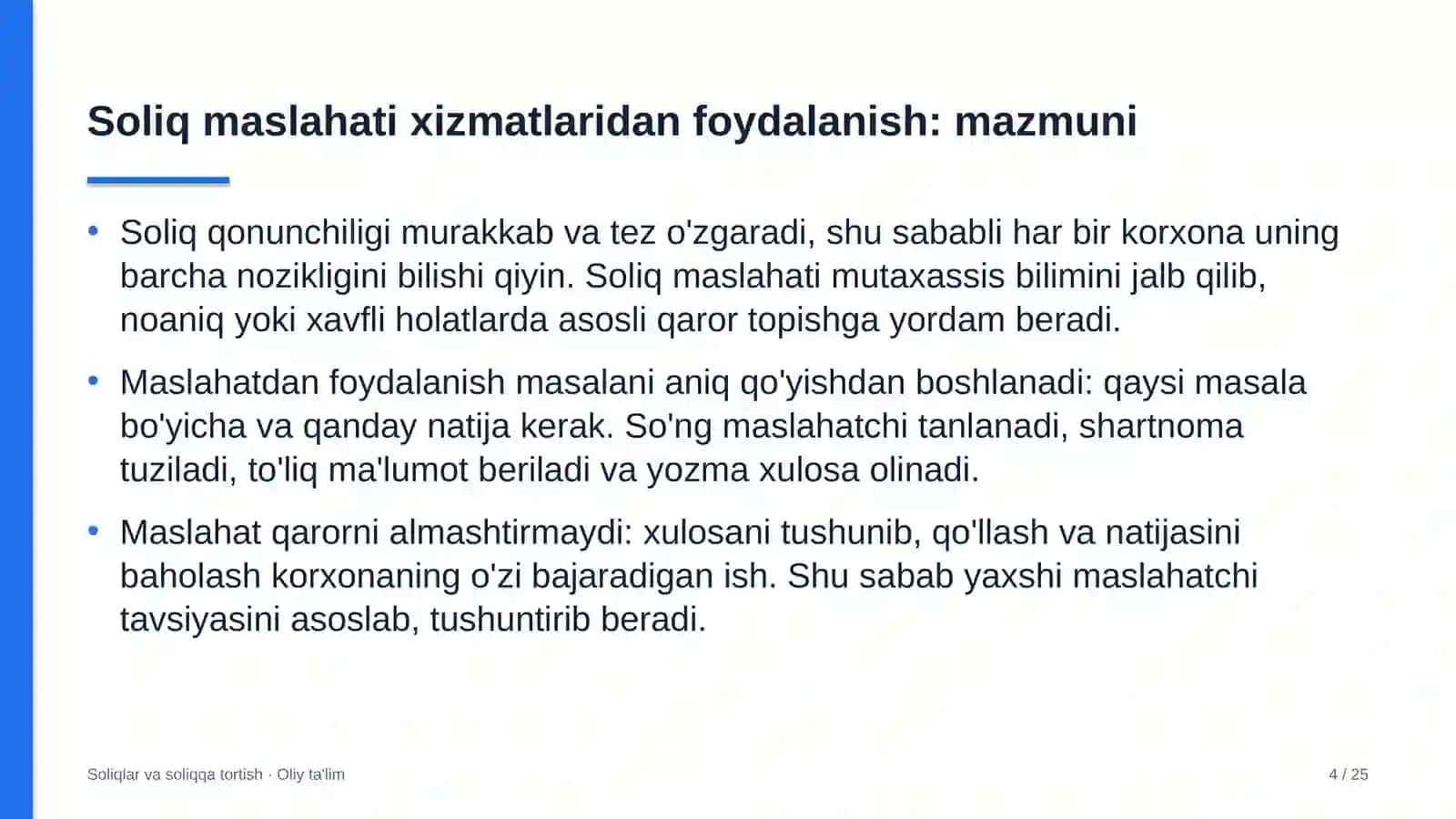 Baliqchilik xo'jaliklarida soliq maslahati xizmatlaridan foydalanish 4