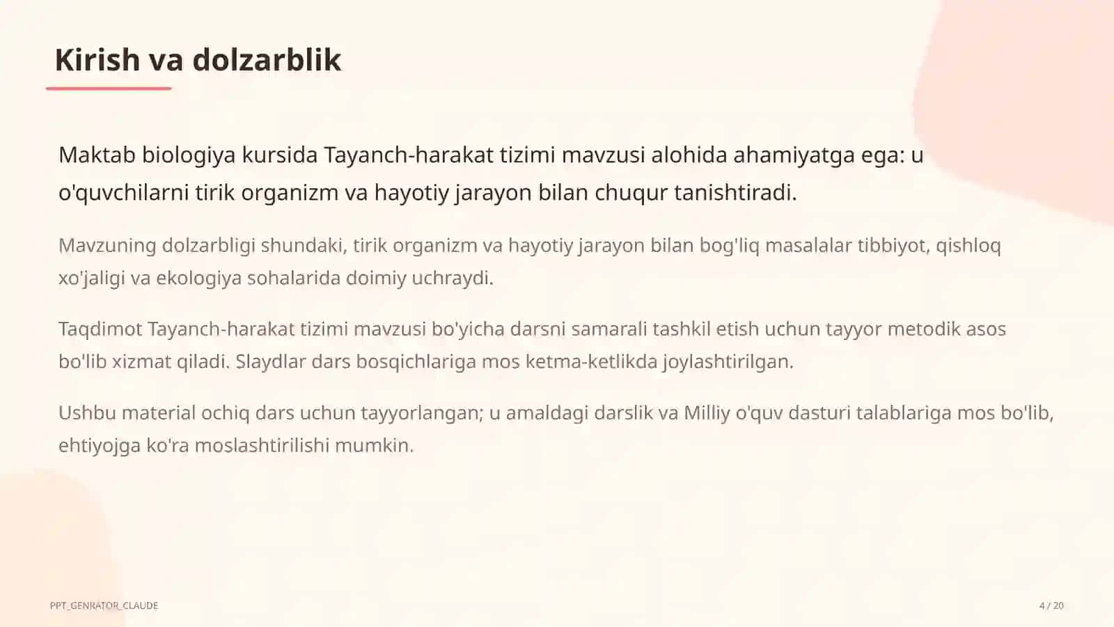 Tayanch-harakat tizimi (8-sinf) 4