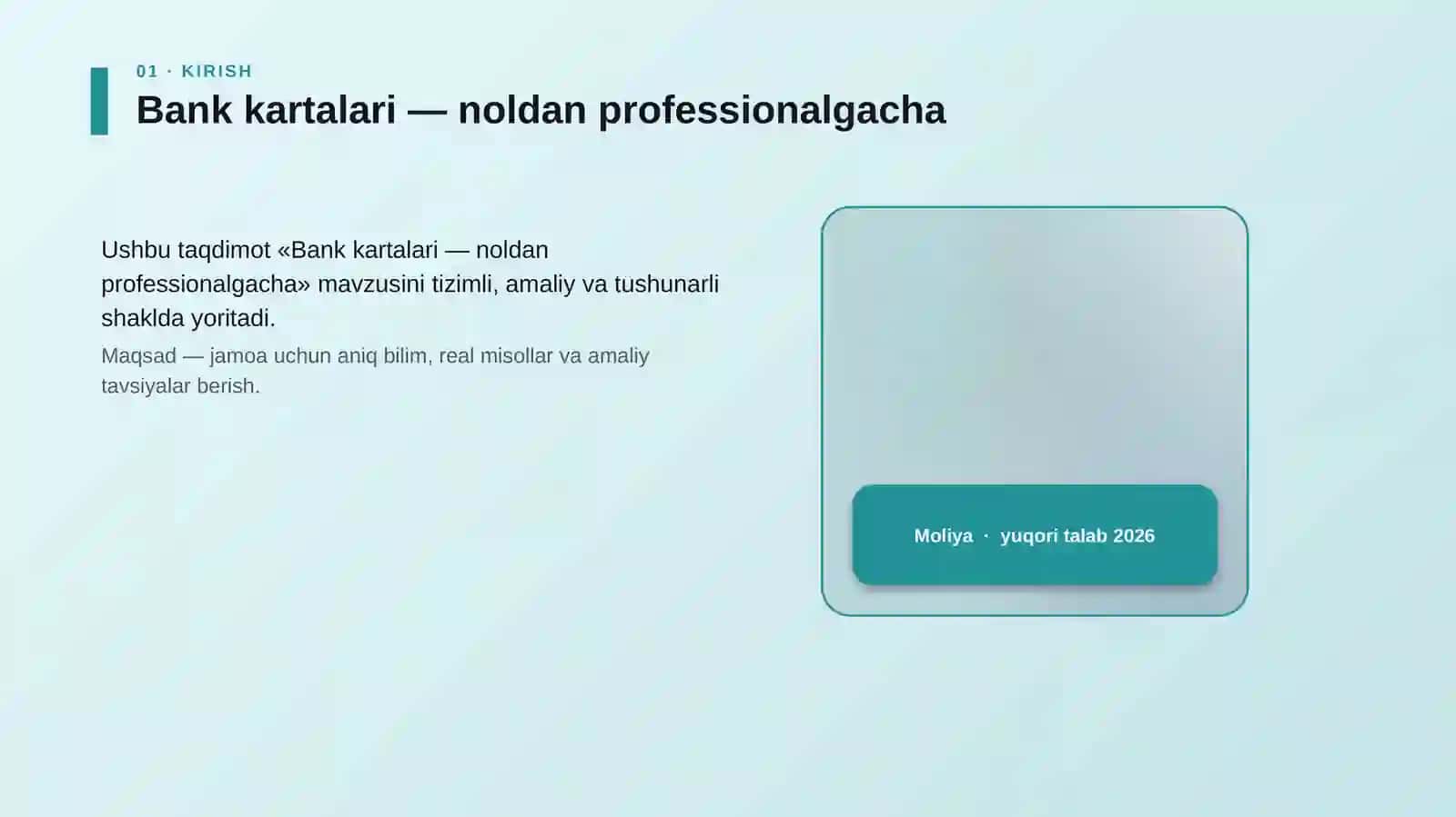 Bank kartalari — noldan professionalgacha 4