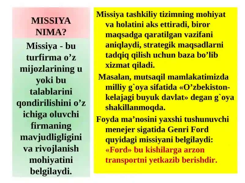 Missiya tanlash zaruriyativa mohiyati 4