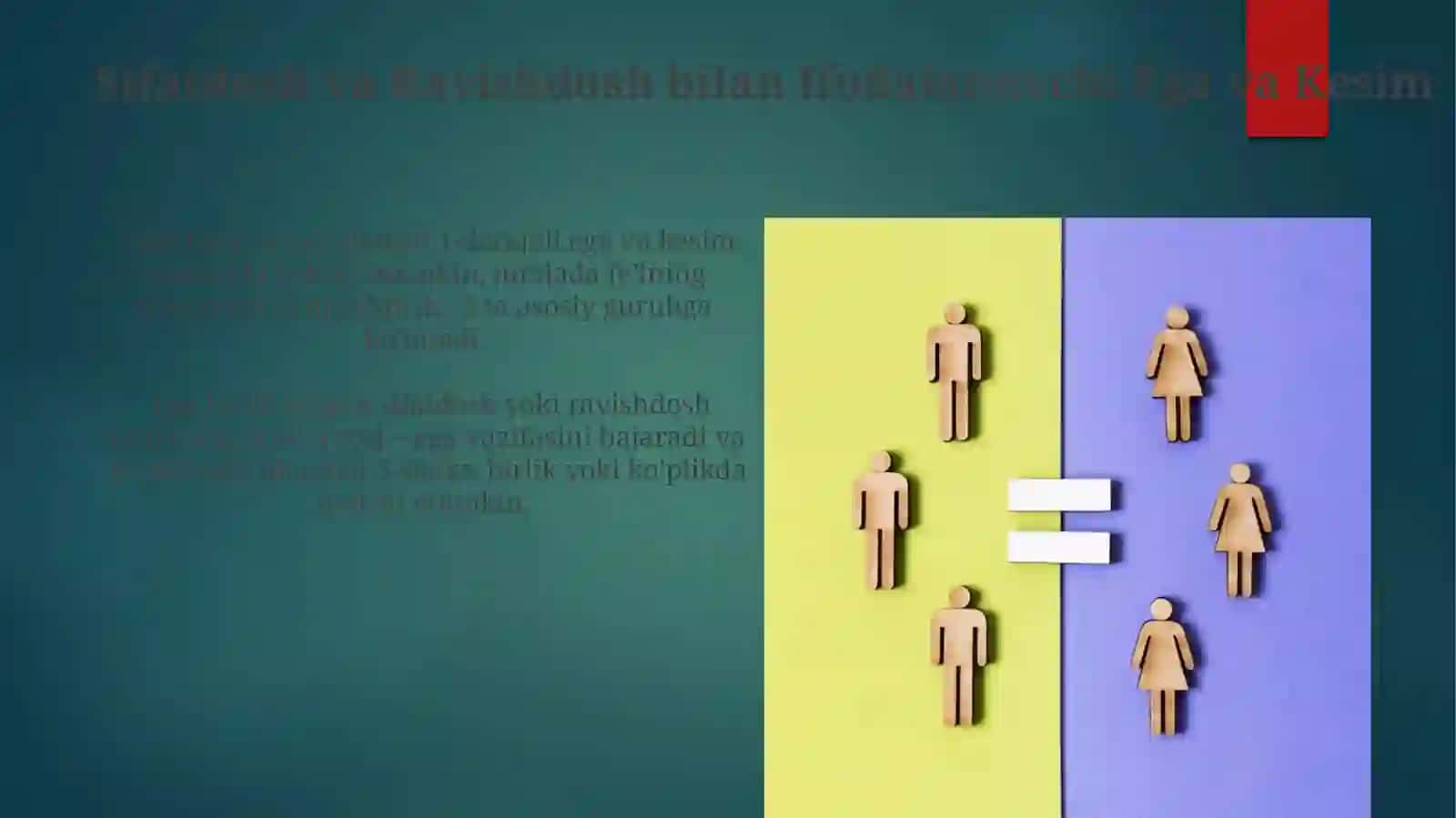 Ega va Kesim Orasidagi Defisning Qoʻllanilishi 4