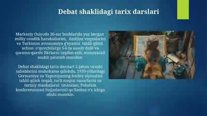 Tarix darslarining turlari 4