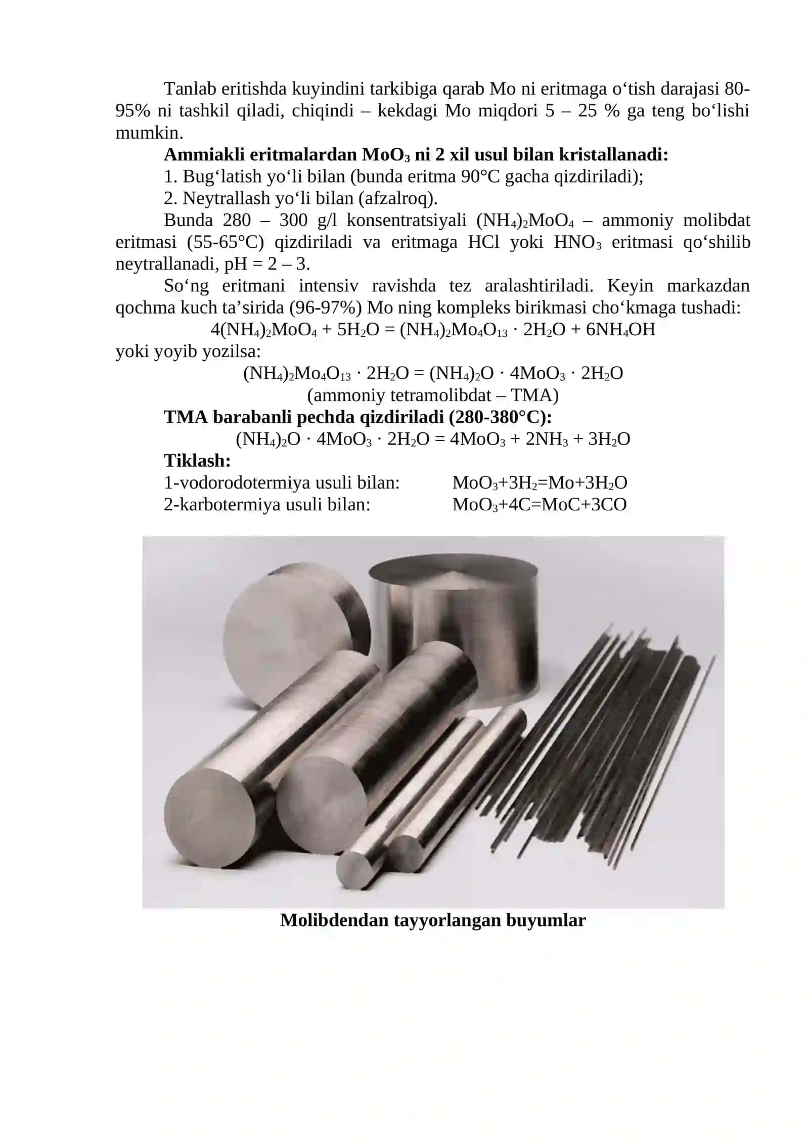 MOLIBDEN METALLURGIYASI 4
