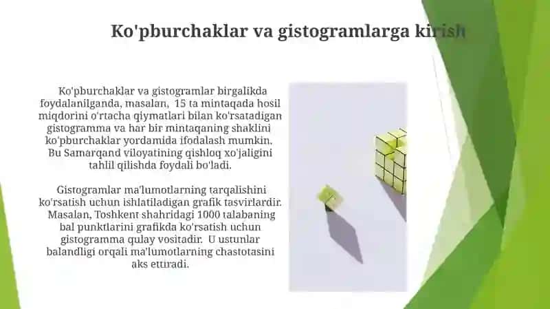 Gistogramlarni qo'llash misollari 4