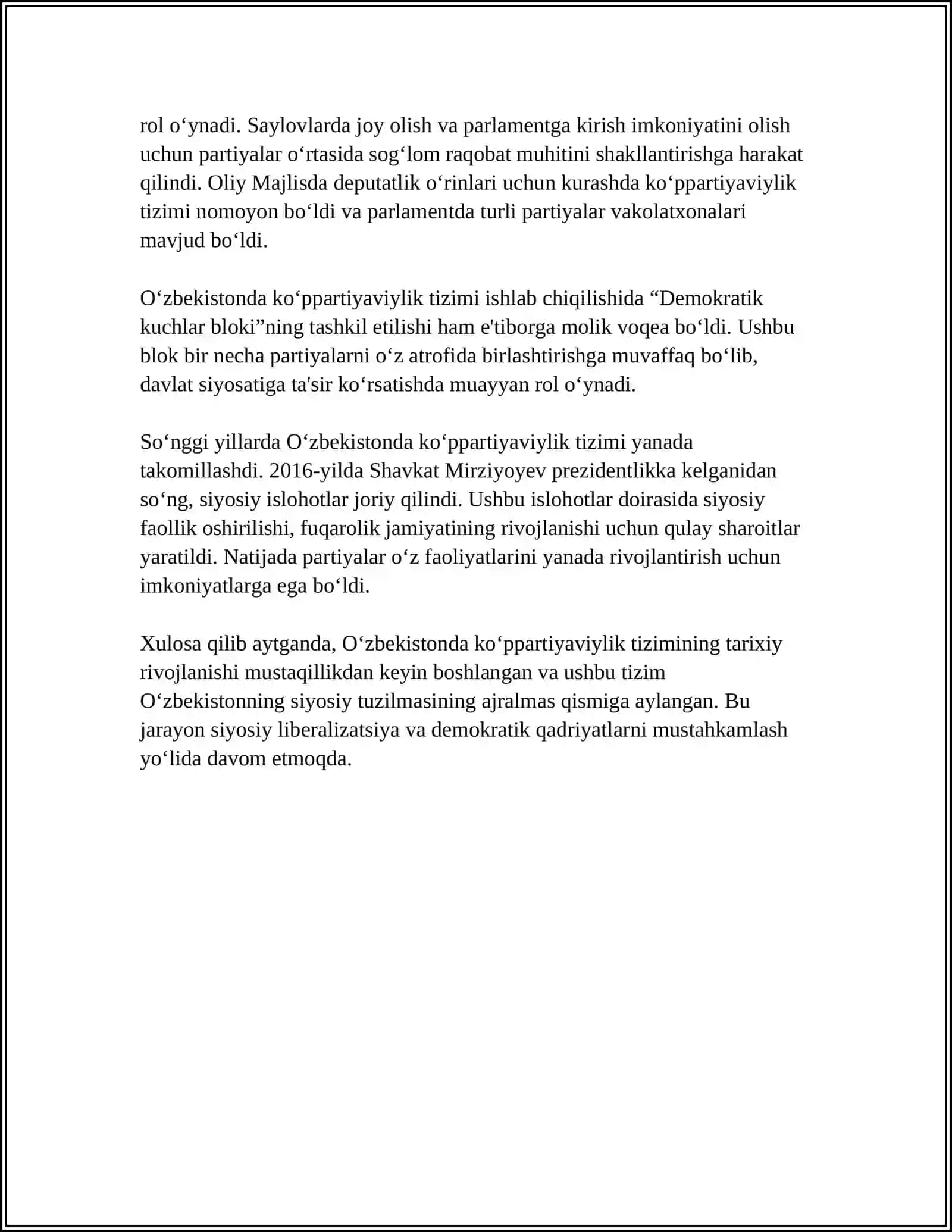 OʻZBEKISTONDA KOʻPPARTIYAVIYLIK TIZIMINING SHAKLLANISHI 4