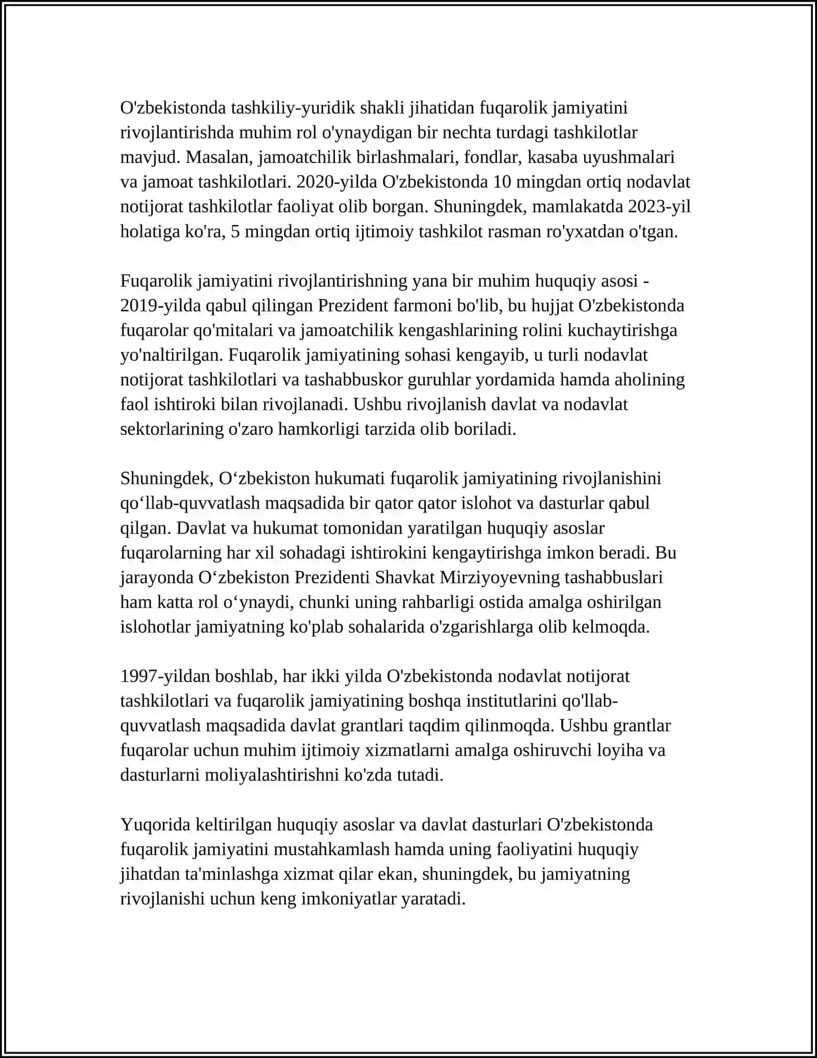 O'zbekistonda fuqarolik jamiyatining huquqiy asoslari 4