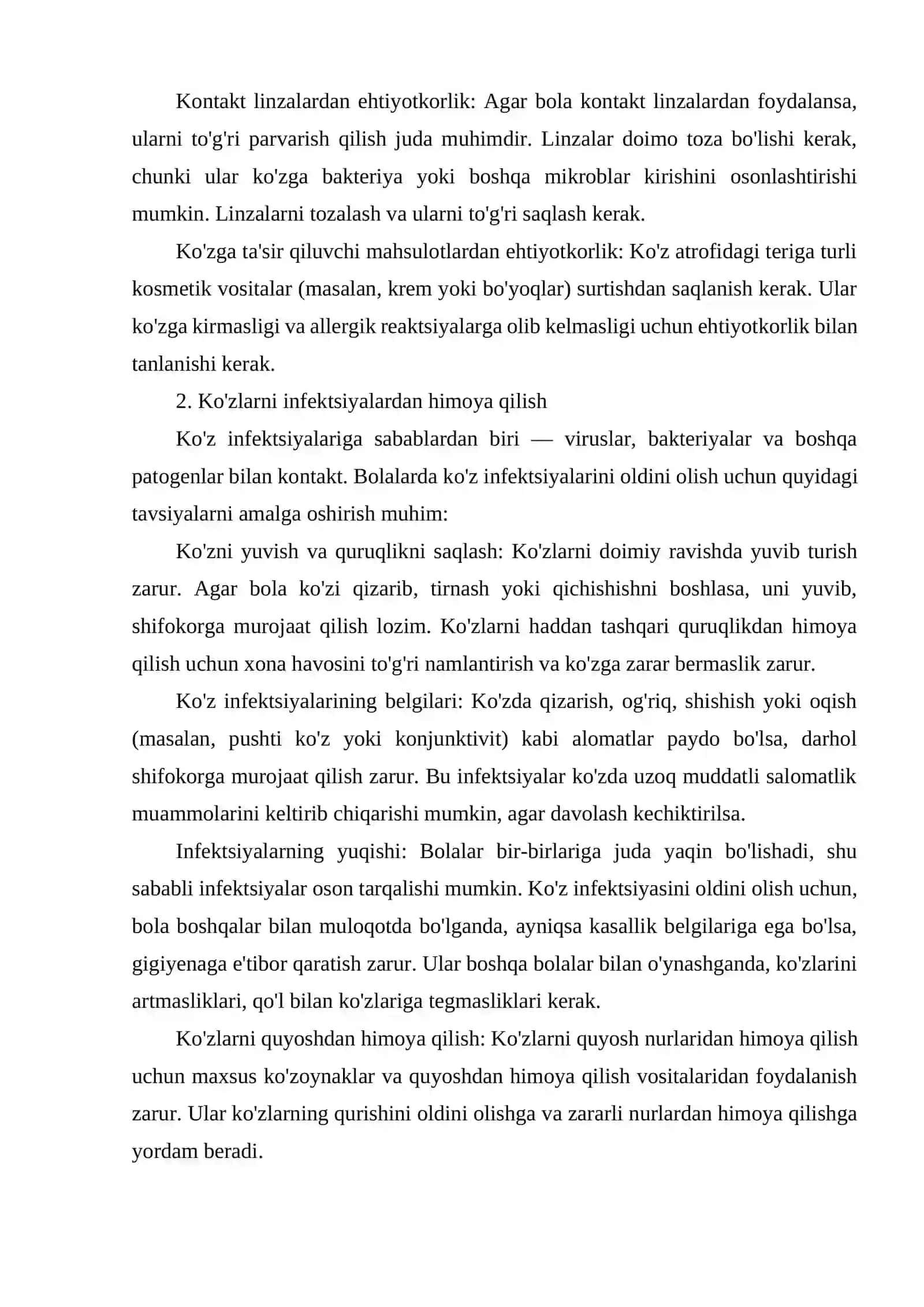 Bolalarda ko’rish va eshitish a’zolari gigiyenasi 4