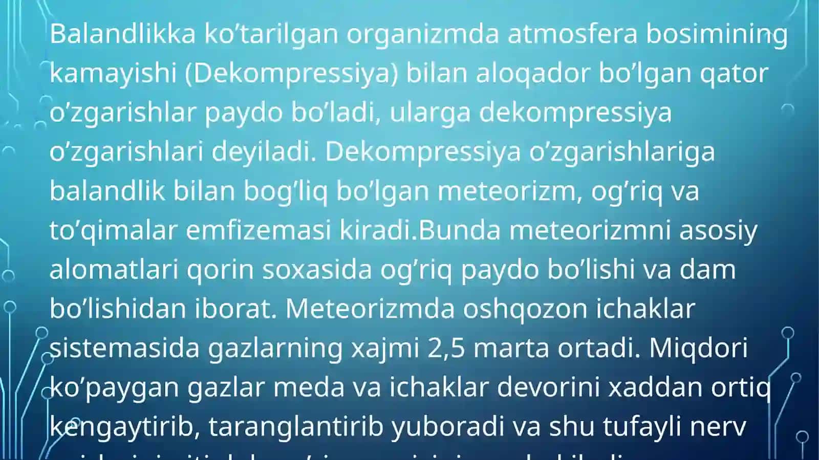 Inson organizimiga yuqori va past bosim tasiri 4