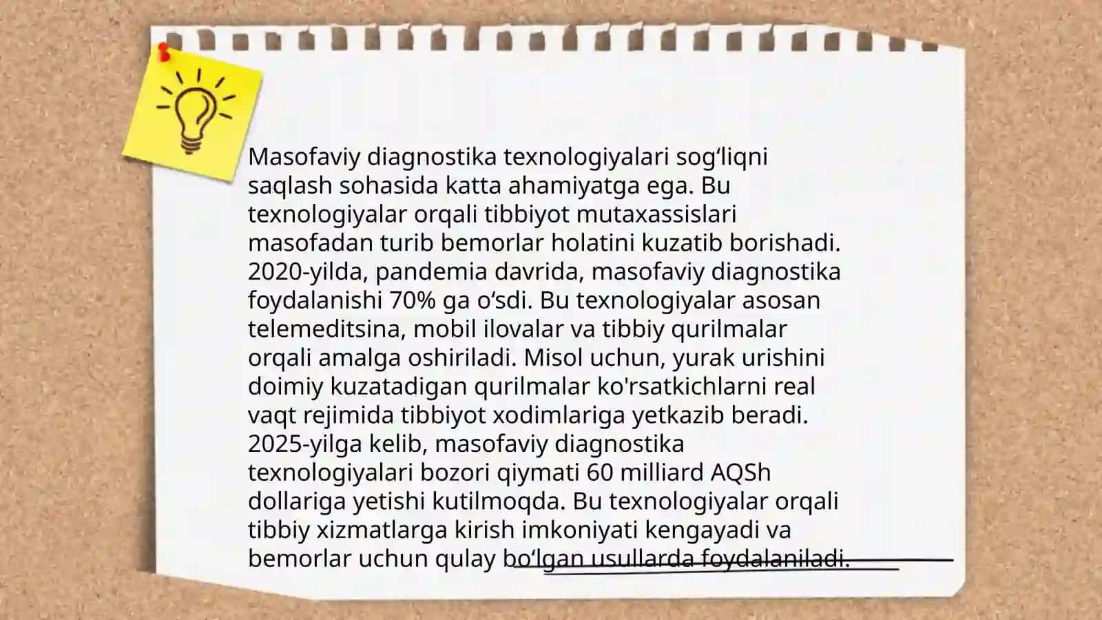 Telemeditsina infratuzilmasi va tizimi va masofaviy salomatlik monitoringi 4