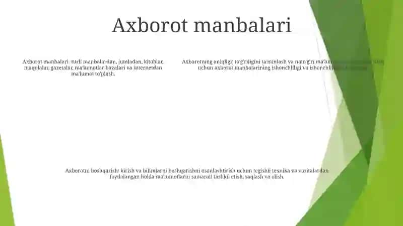 Axbarot Nima Va Uning Manbalari 4