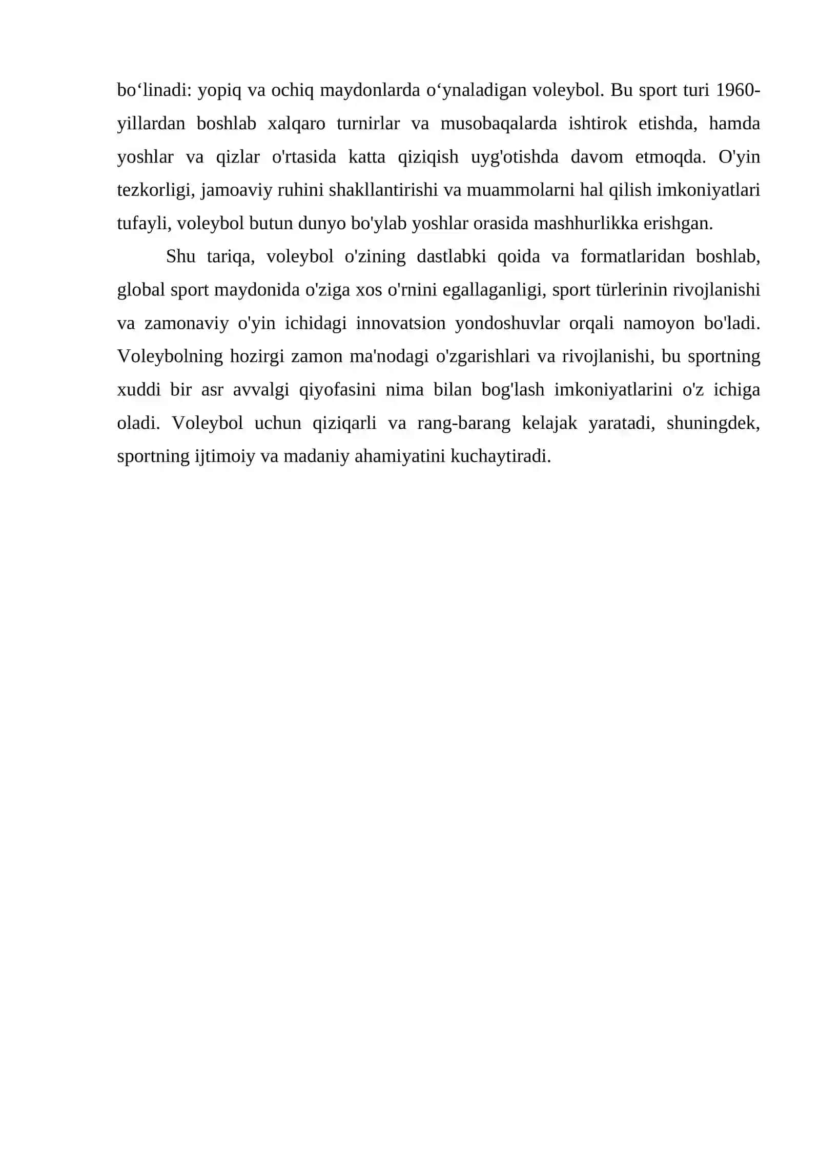 VOLEYBOLNING VUJUDGA KELISHI VA RIVOJLANISH TARIXI 4