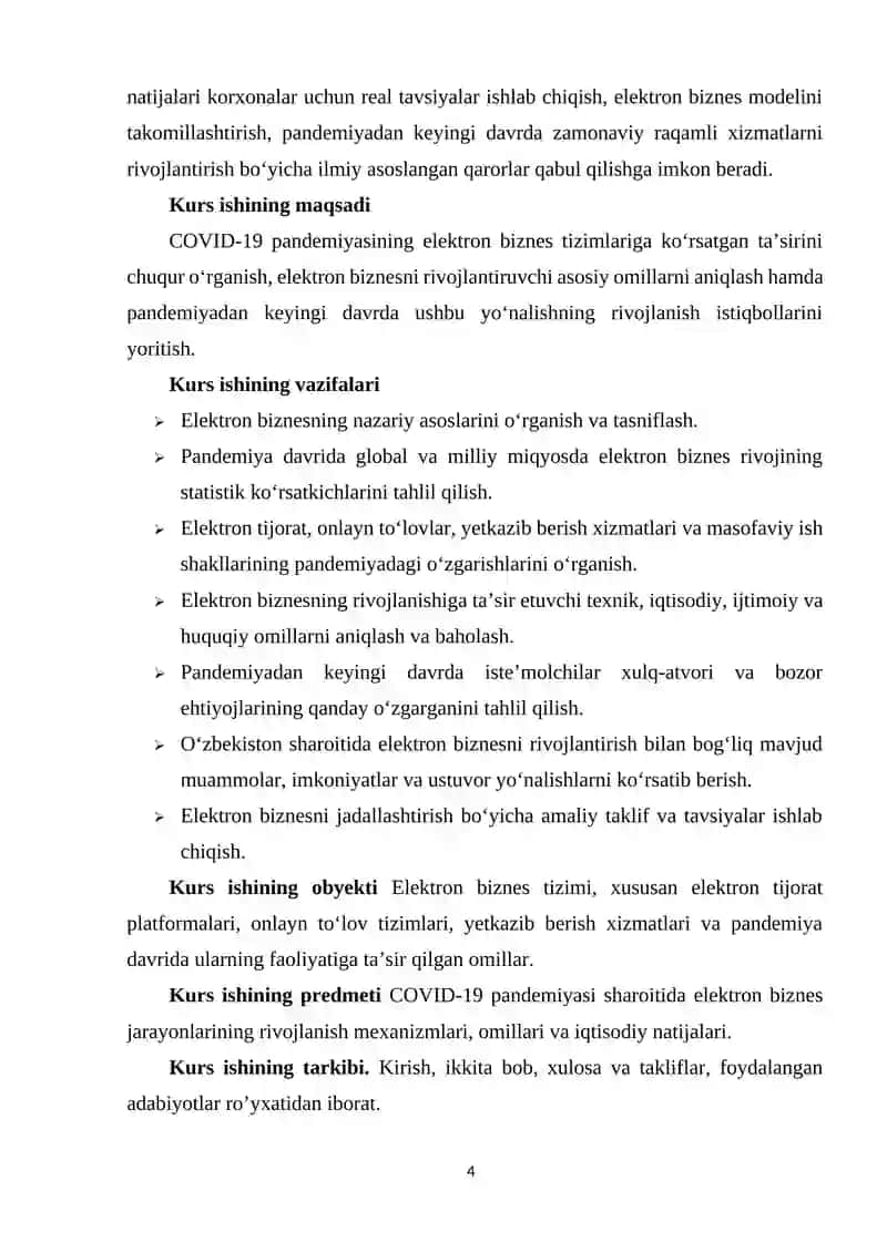 Elektron biznesni rivojlantirish omillari kovid-19 pandemiyasining ta'siri 4