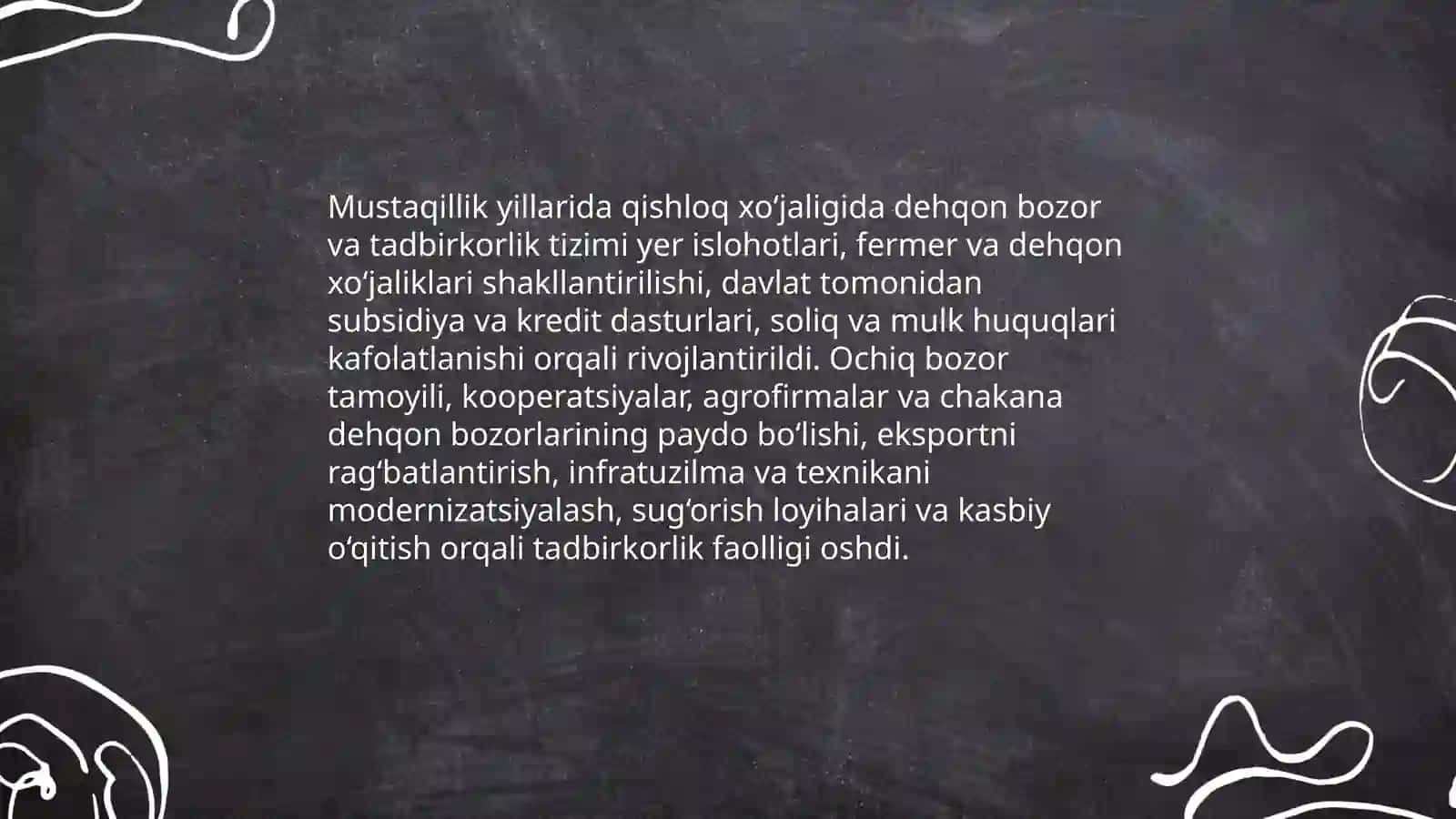 Qishloq xo'jaligi va sanoat sohasidagi o'zigarishlar 4