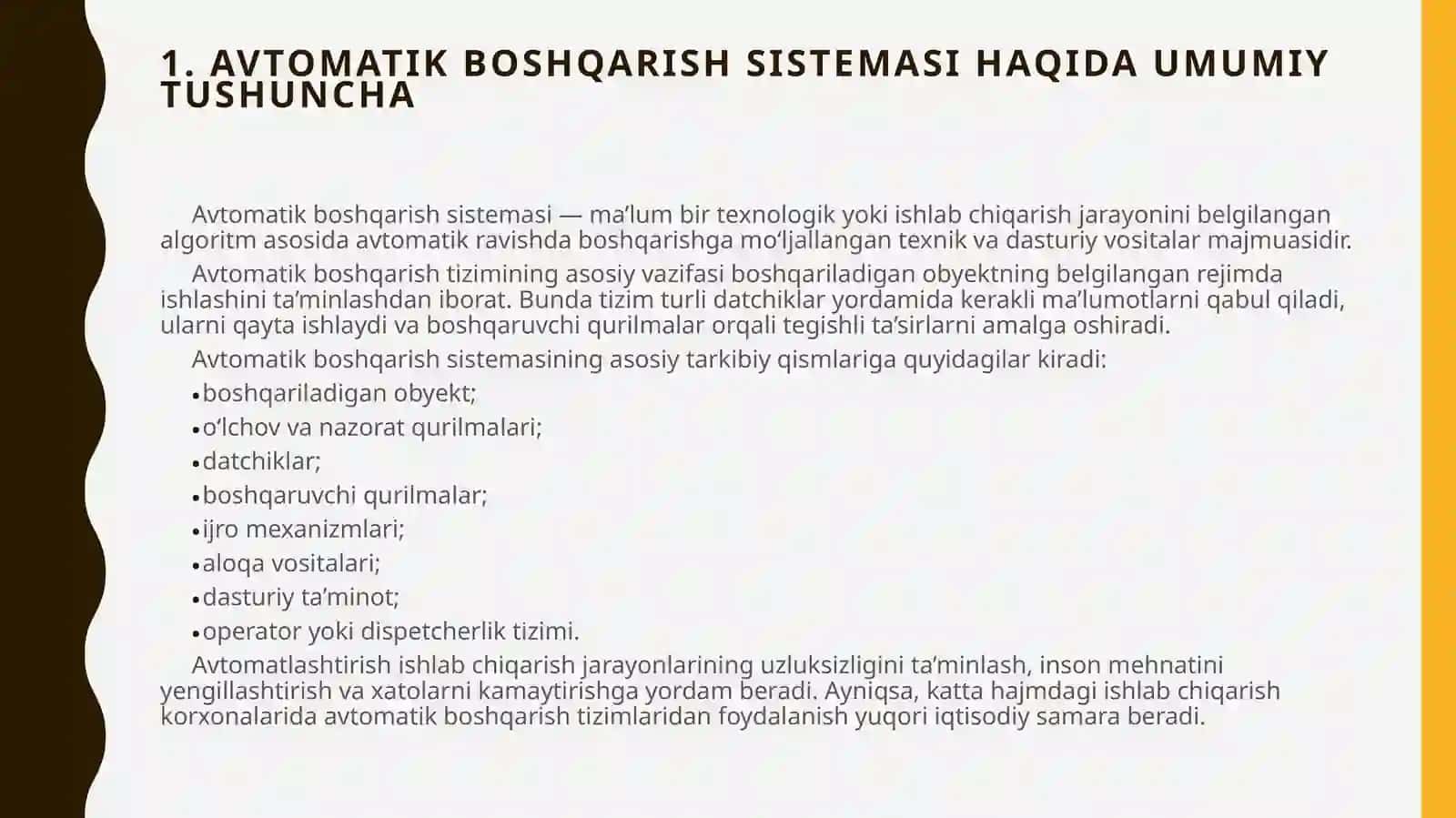AVTOMATIK BOSHQARISH SISTEMASIDA KOMPLEKS IQTISODIY TAHLILNI TASHKIL QILISH SHAKLLARI VA USULLARI 4