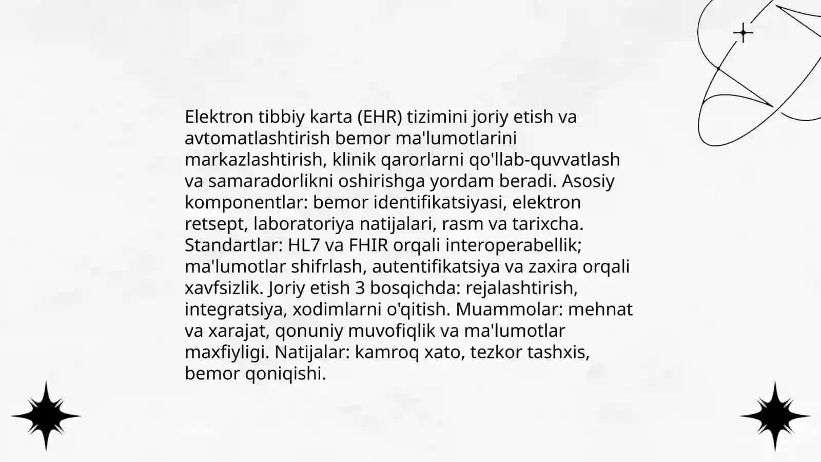 Tibbiyotda ishchi o'rinlarni avtomatlashtirish va tibbiy masalalarni yechishda axborot texnologiyalari 4