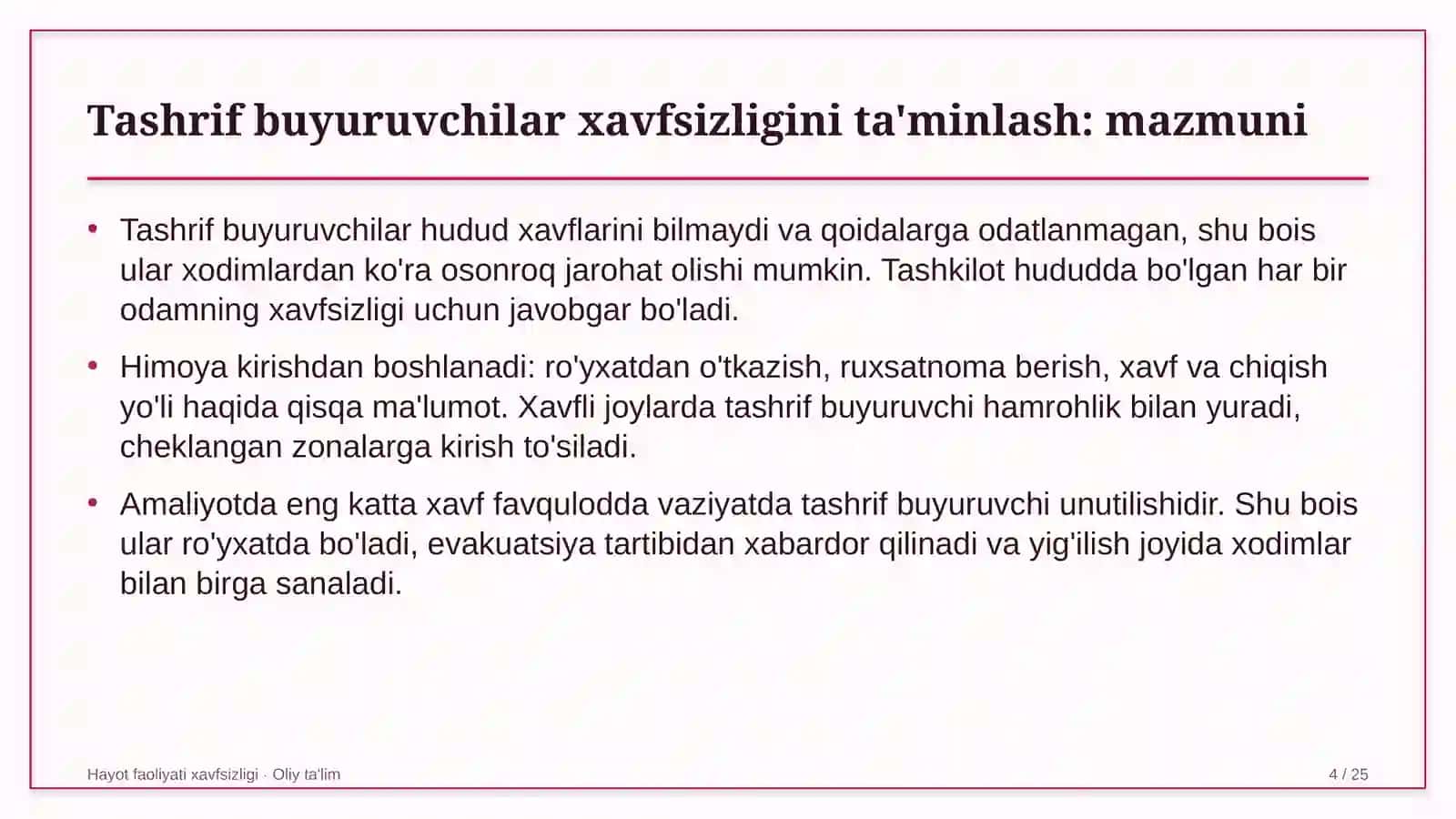 apellyatsiya sudlarida tashrif buyuruvchilar xavfsizligini ta'minlash 5271 4
