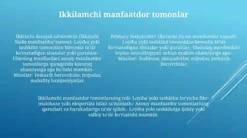 Manfaatdor Tomonlar 4