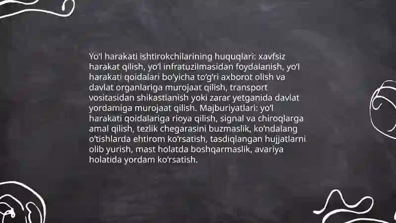 Yo'l harakati to'g'risidagi qonun 4