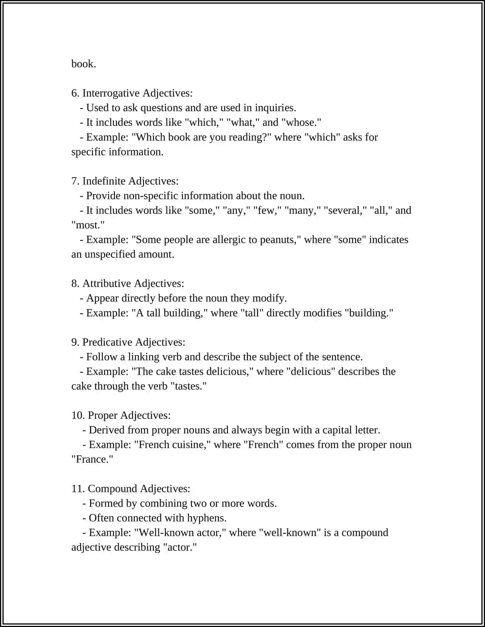 ADJECTIVE 4