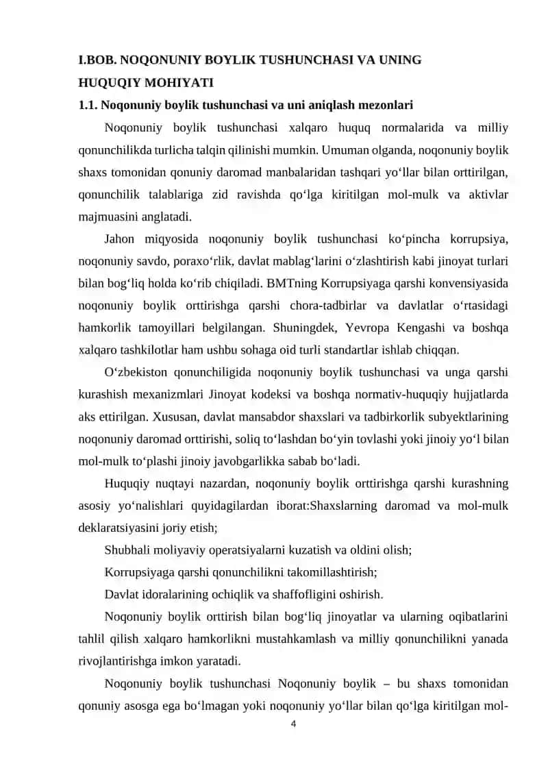 NOQONUNIY BOYLIK UCHUN JINOIY JAVOBGARLIK:XALQARO STANDARTLAR 4