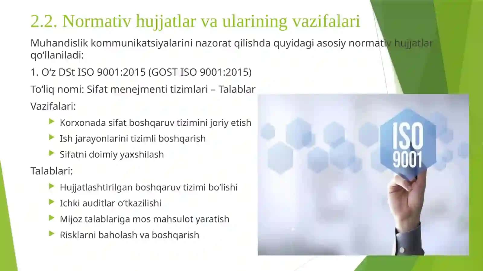 Muhandislik Kommunikatsiyalarining Sifatni Nazorati 4