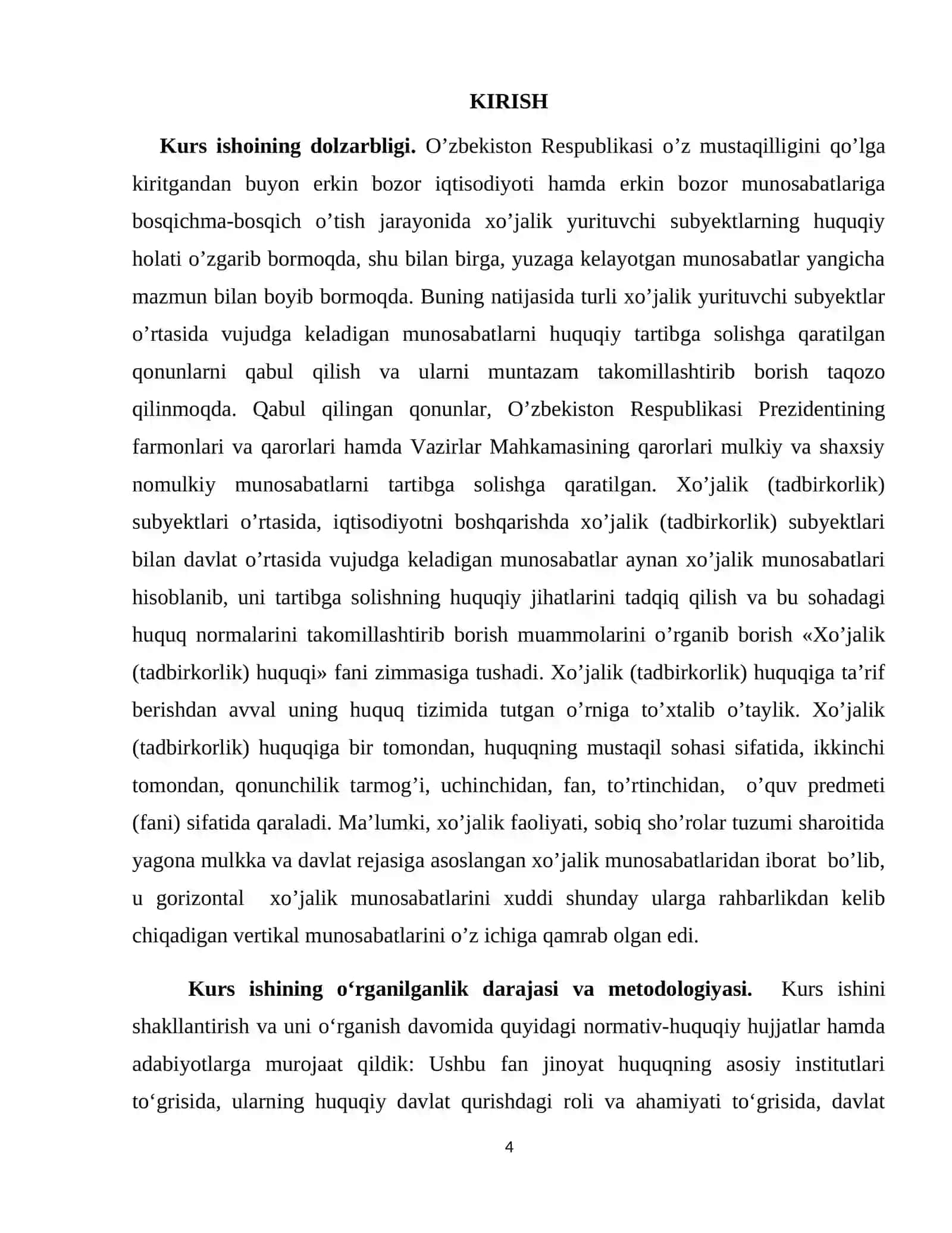 Xo’jalik faoliyati sohasidagi jinoyatlar 4